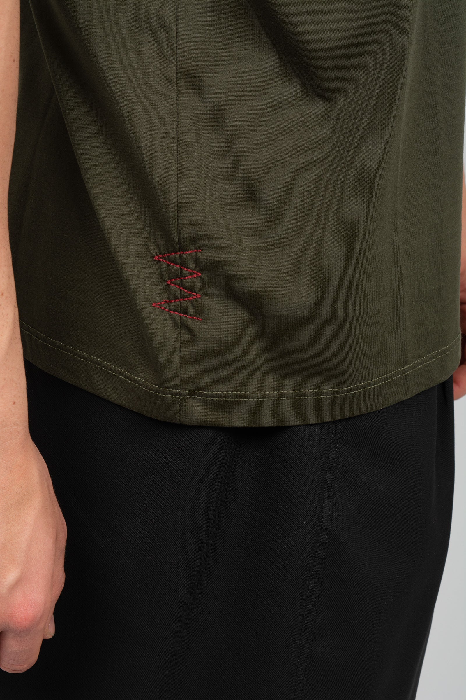 t-shirt in cotone filo di scozia B6AB0067 GREEN AMARANTO 