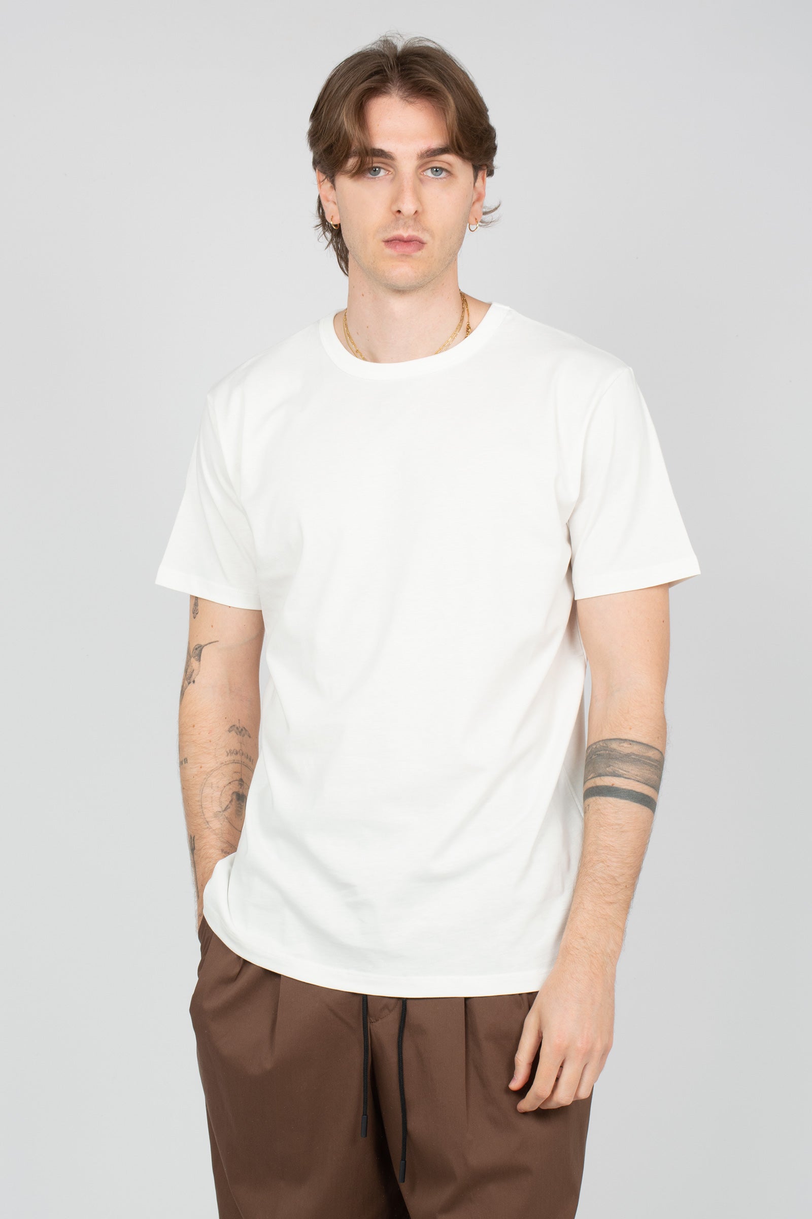 t-shirt in cotone B6AB96 BIANCO AMARANTO 