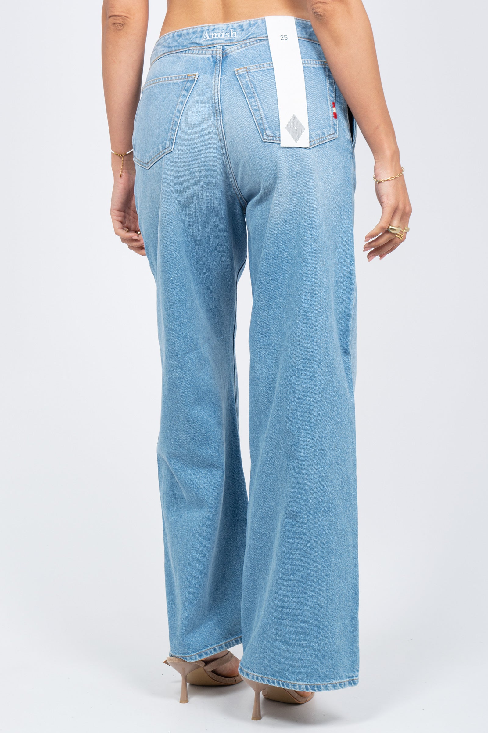 denim roll up in cotone AMD113D7430213 C0999 AMISH 