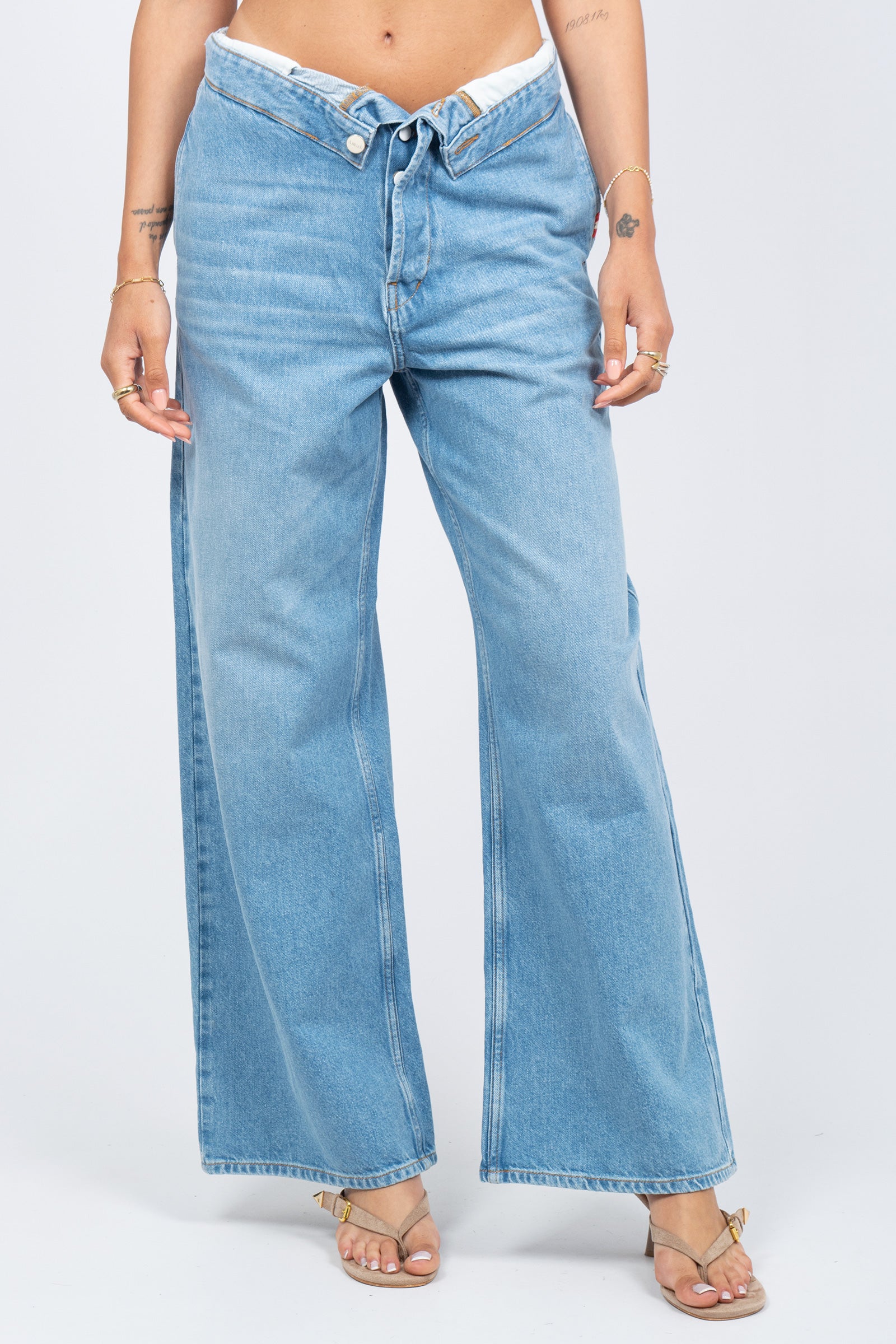 denim roll up in cotone AMD113D7430213 C0999 AMISH 