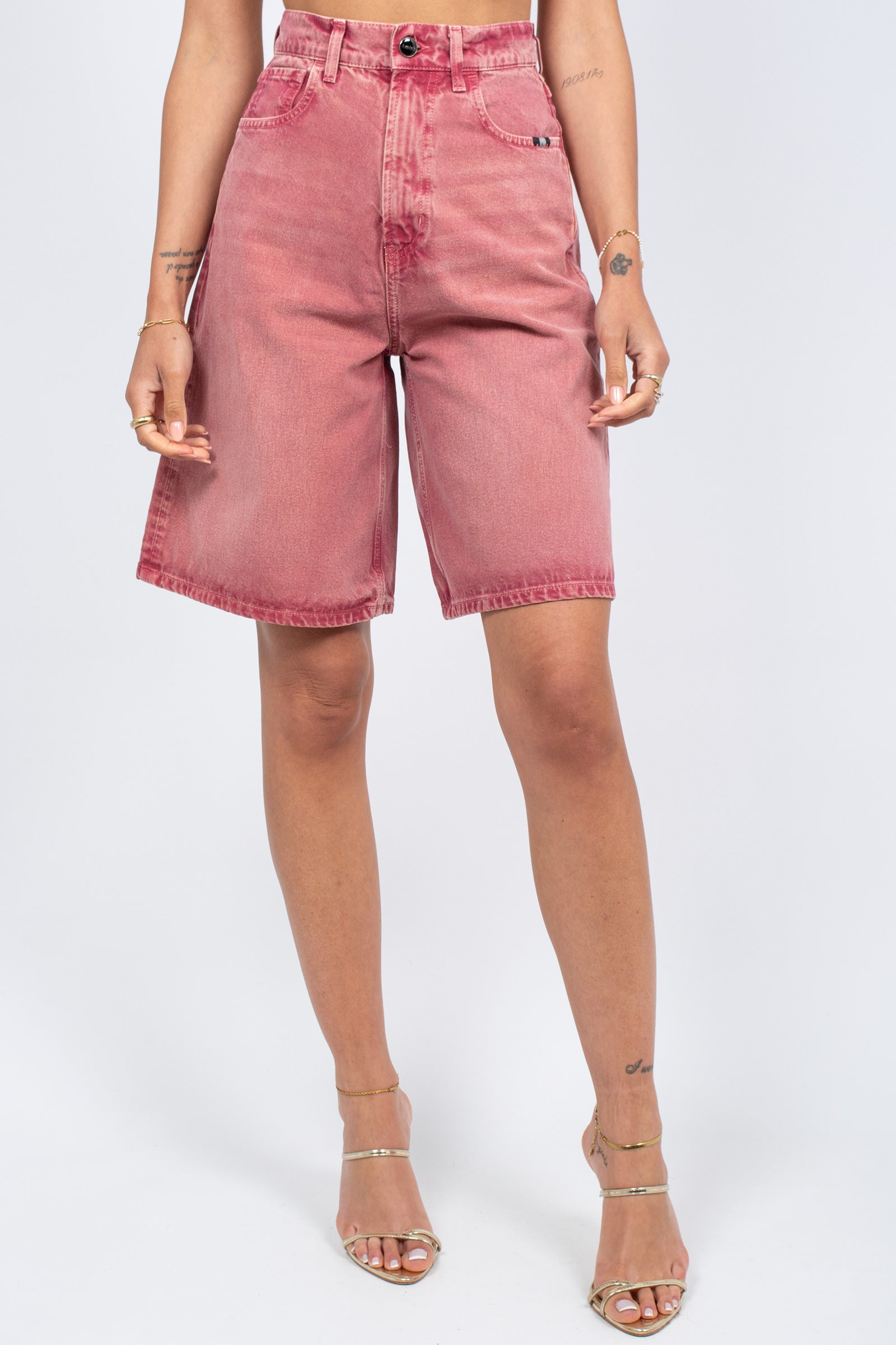 denim bermuda crew in bull di cotone AMD171P4523081 C0650 AMISH 