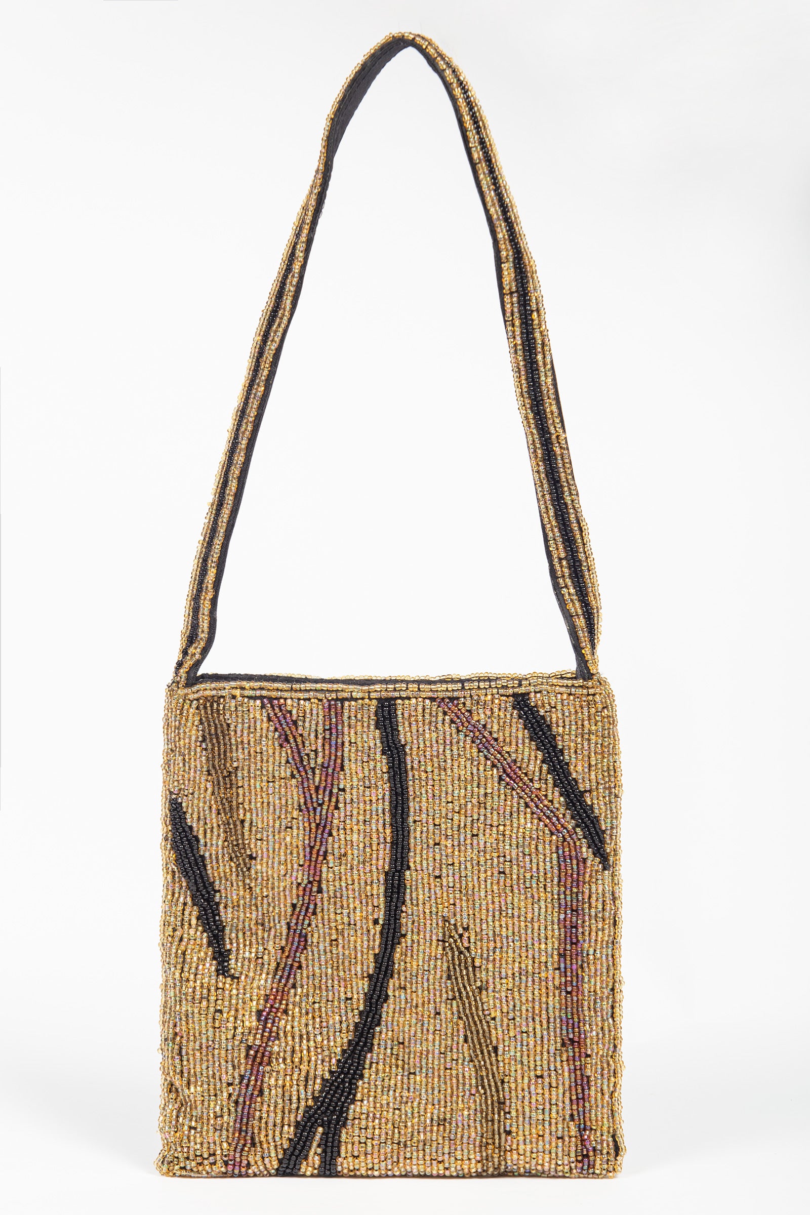 borsa a mano ricamara AC0240 ORO ANNA CECERE 