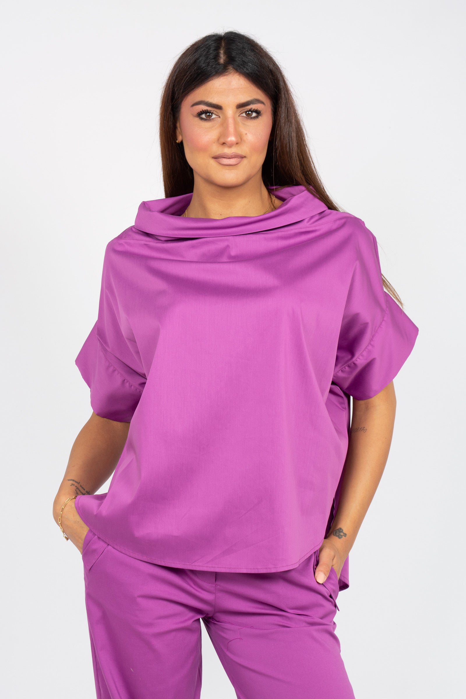 blusa in misto cotone stretch SS1068128 164 ANNA SERAVALLI 