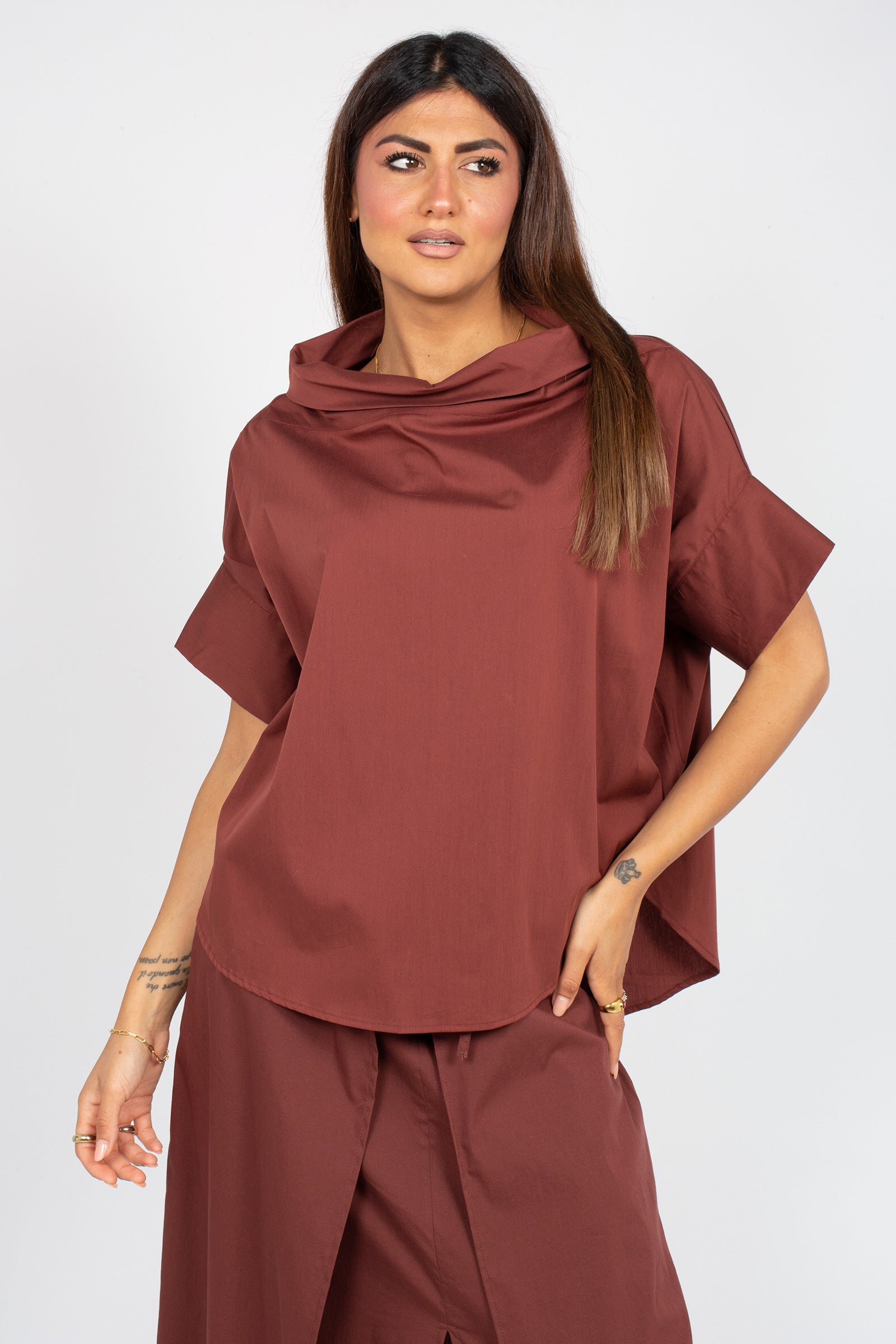 blusa in misto cotone stretch SS1068128 217 ANNA SERAVALLI 