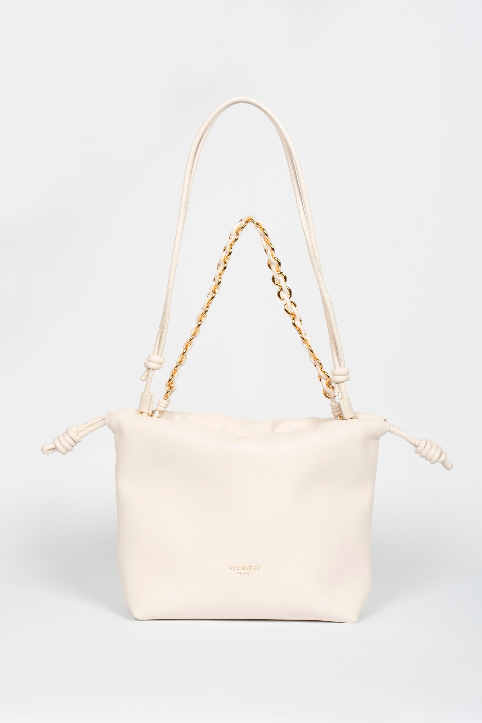 pounch con catena in nappa 'cynthia' CYNTHIASAUVAGE BURRO AVENUE 67 