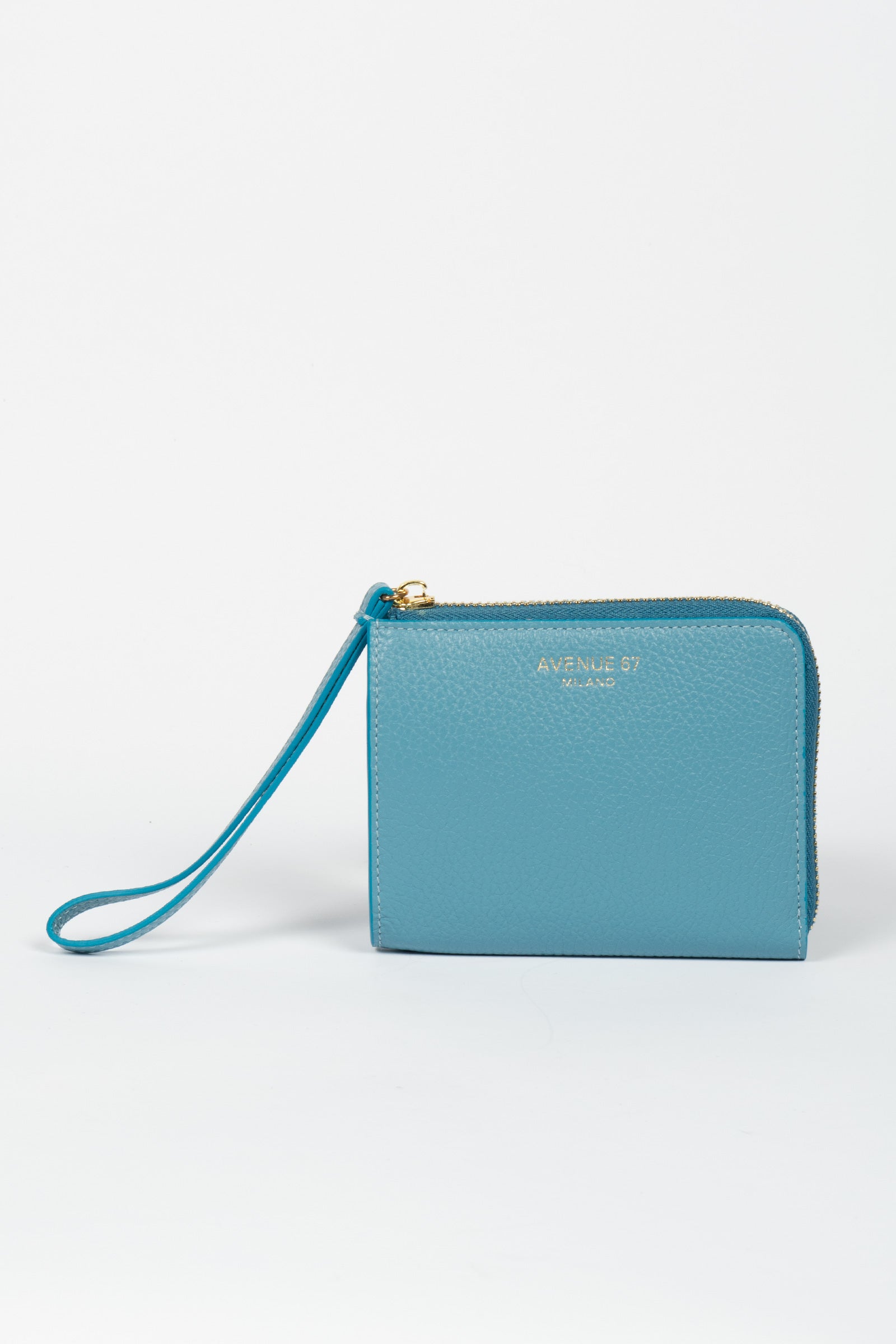 portafoglio con zip in nappa JILLDOLLARO AZZURRO AVENUE 67 