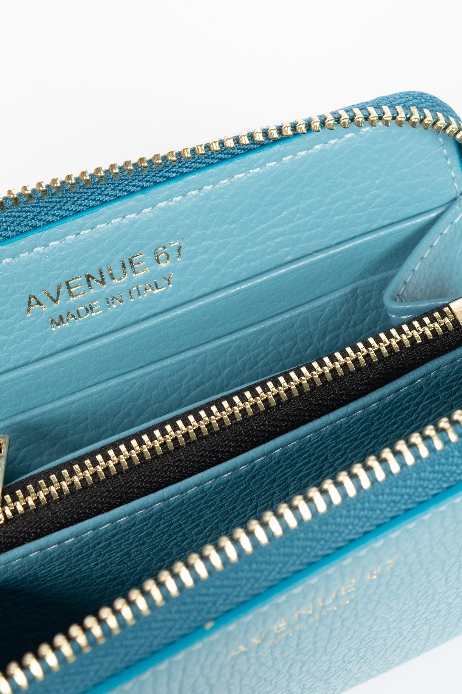 portafoglio con zip in nappa JILLDOLLARO AZZURRO AVENUE 67 