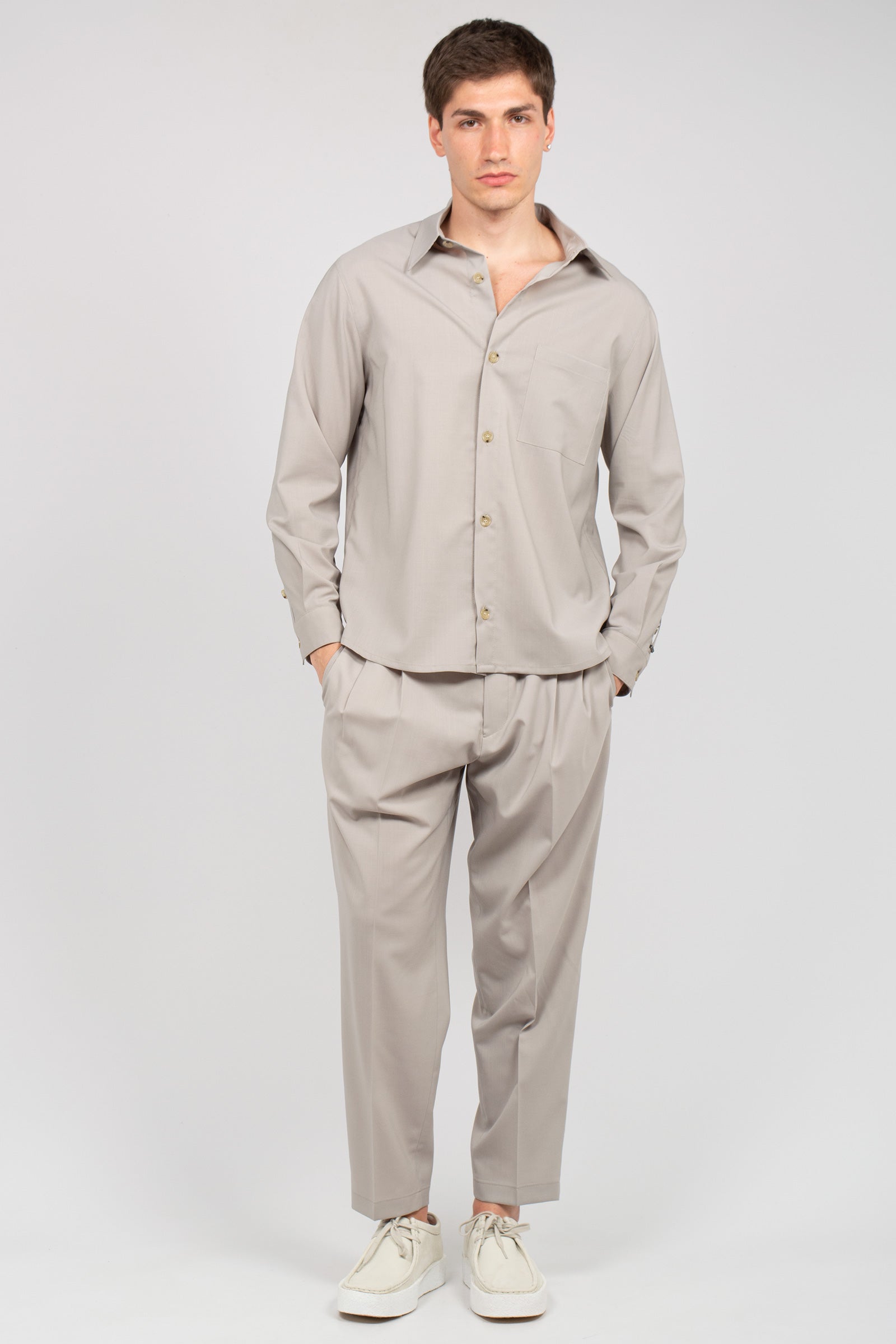 jogger in fresco lana 'baddy' BADDYMTS26 MASTICE BE ABLE 