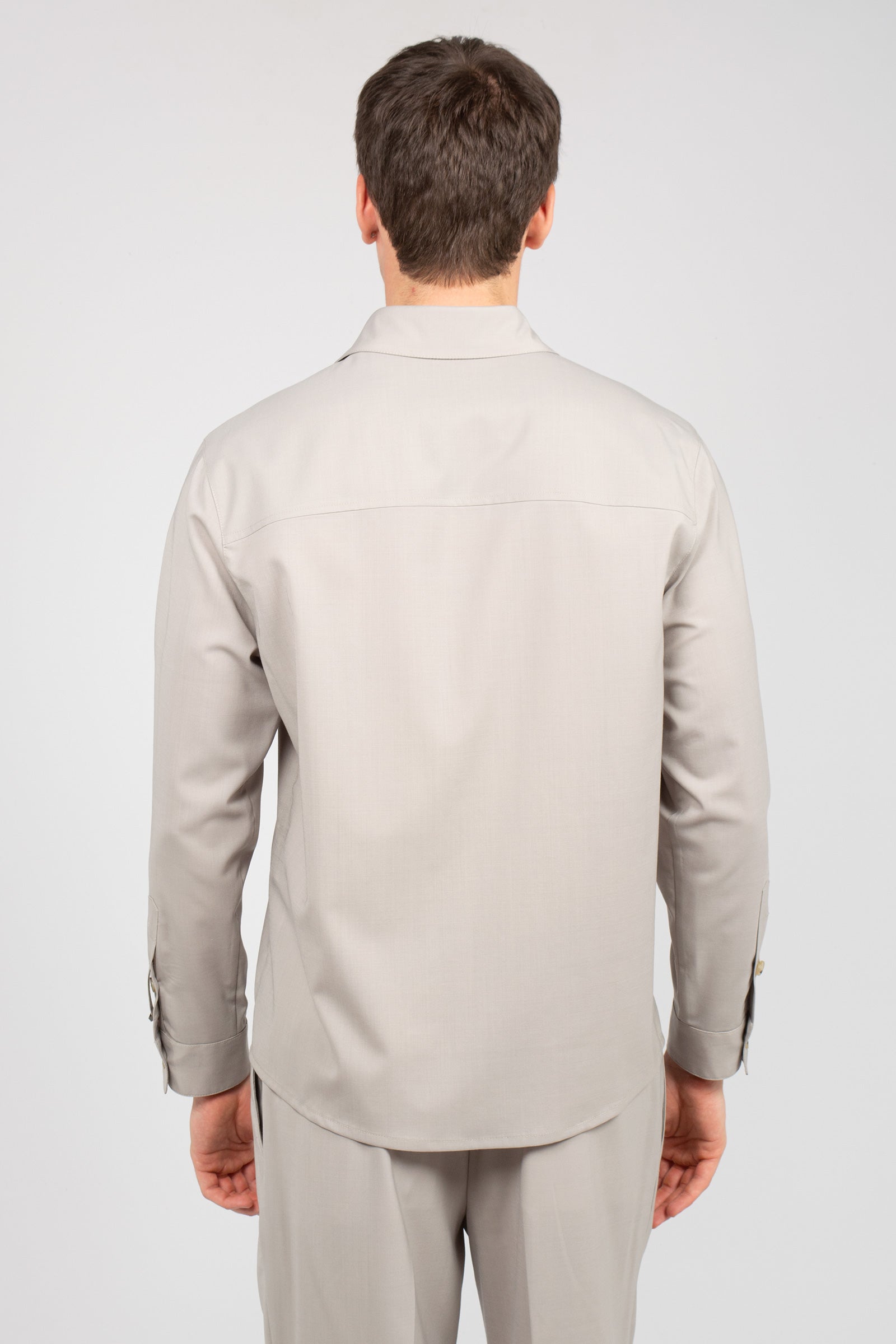 camicia in fresco lana 'blake' BLAKEMTS26 MASTICE BE ABLE 