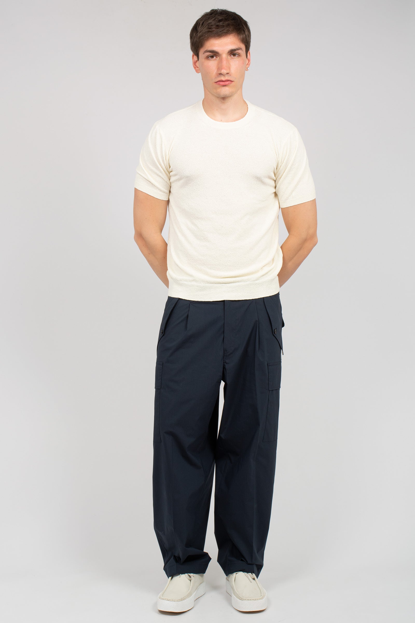 pantalone cargo in misto cotone 'kyoto' KYOTODAS26 BLU BE ABLE 
