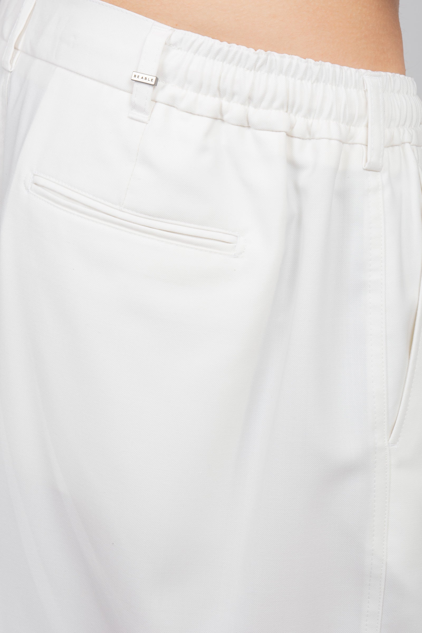 jogger corto in misto cotone 'ryo' RYOSMP26 BIANCO BE ABLE 