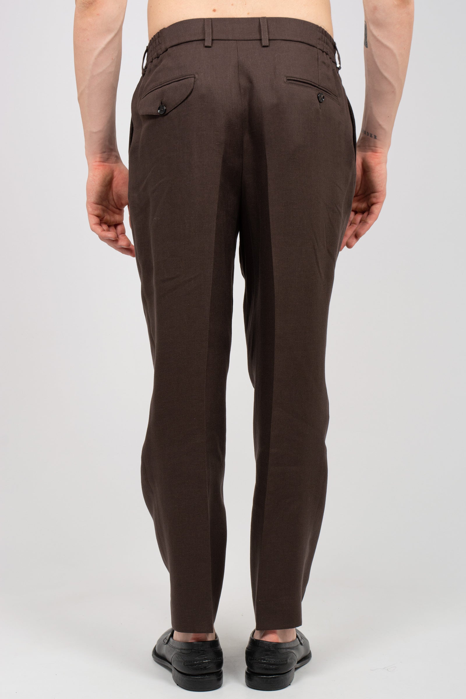 pantalone in lino 'sammy' SAMMYLM85S26 CACAO BE ABLE 