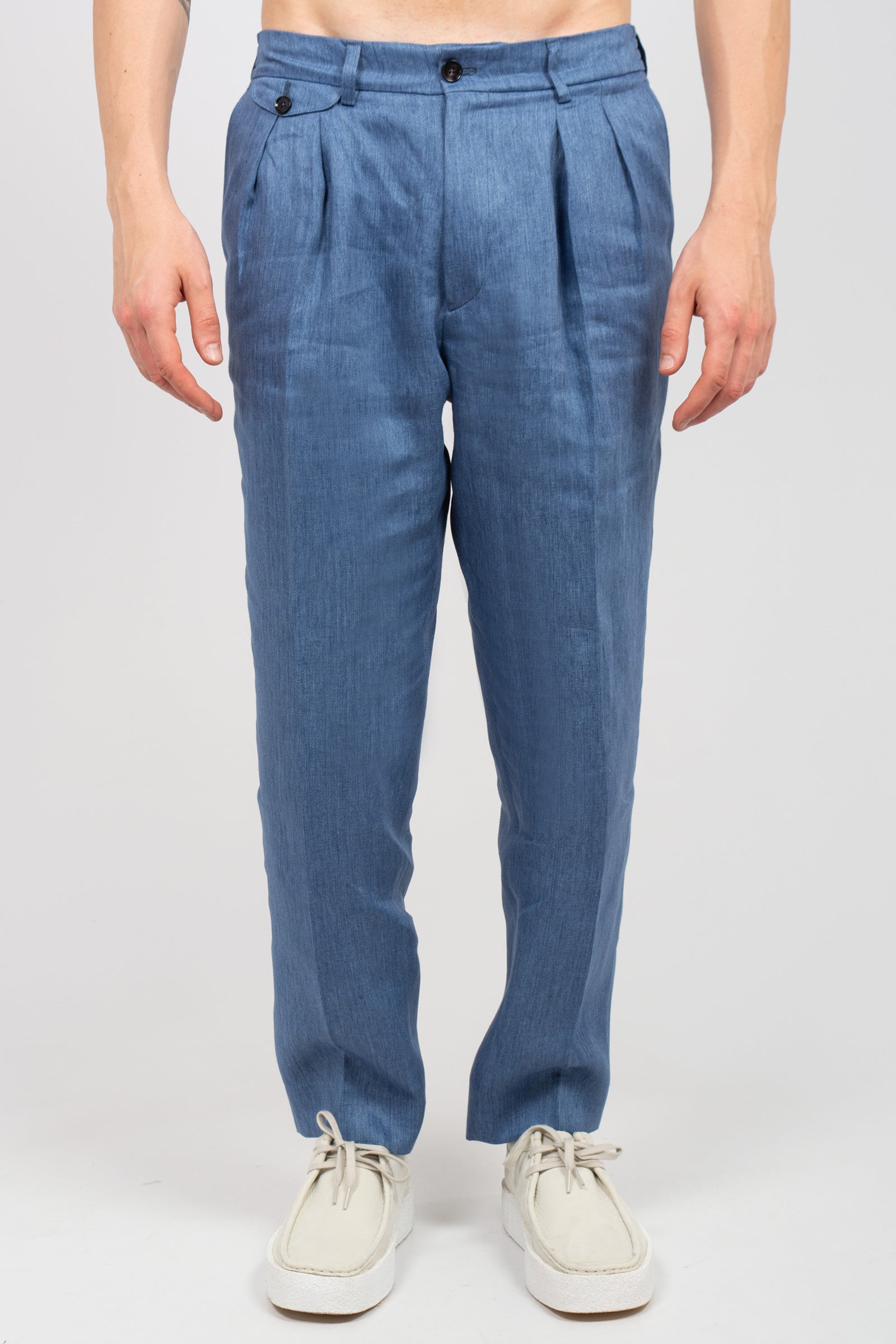 pantalone in lino 'sammy' SAMMYLM85S26 DENIMMEDIO BE ABLE 