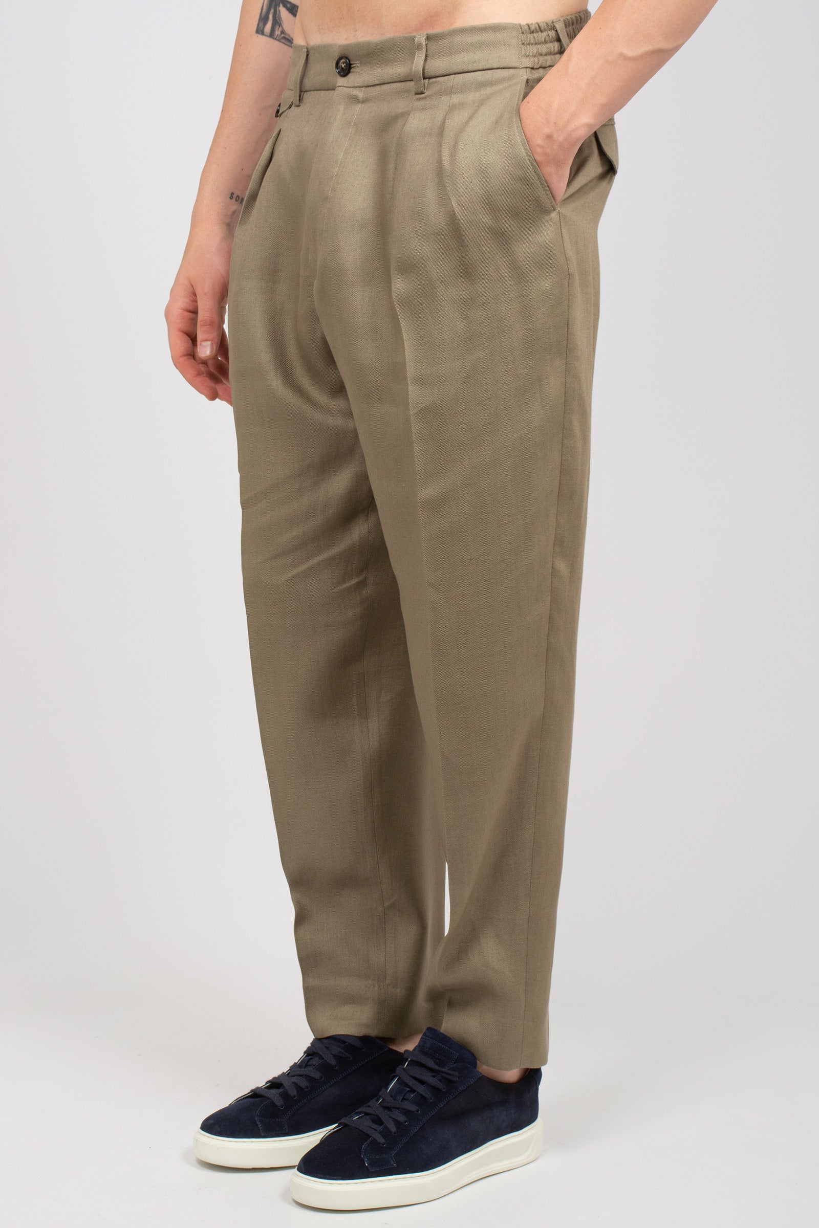 pantalone in lino 'sammy' SAMMYLM85S26 FANGO BE ABLE 