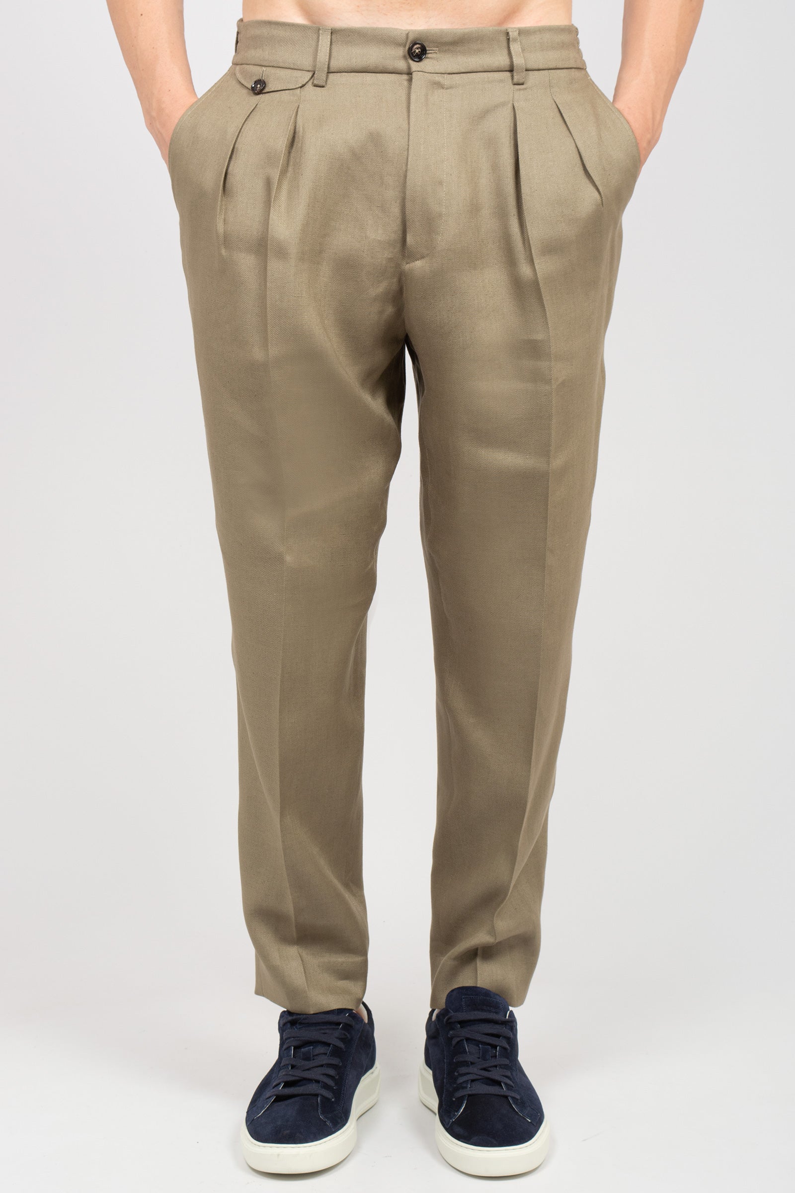 pantalone in lino 'sammy' SAMMYLM85S26 FANGO BE ABLE 