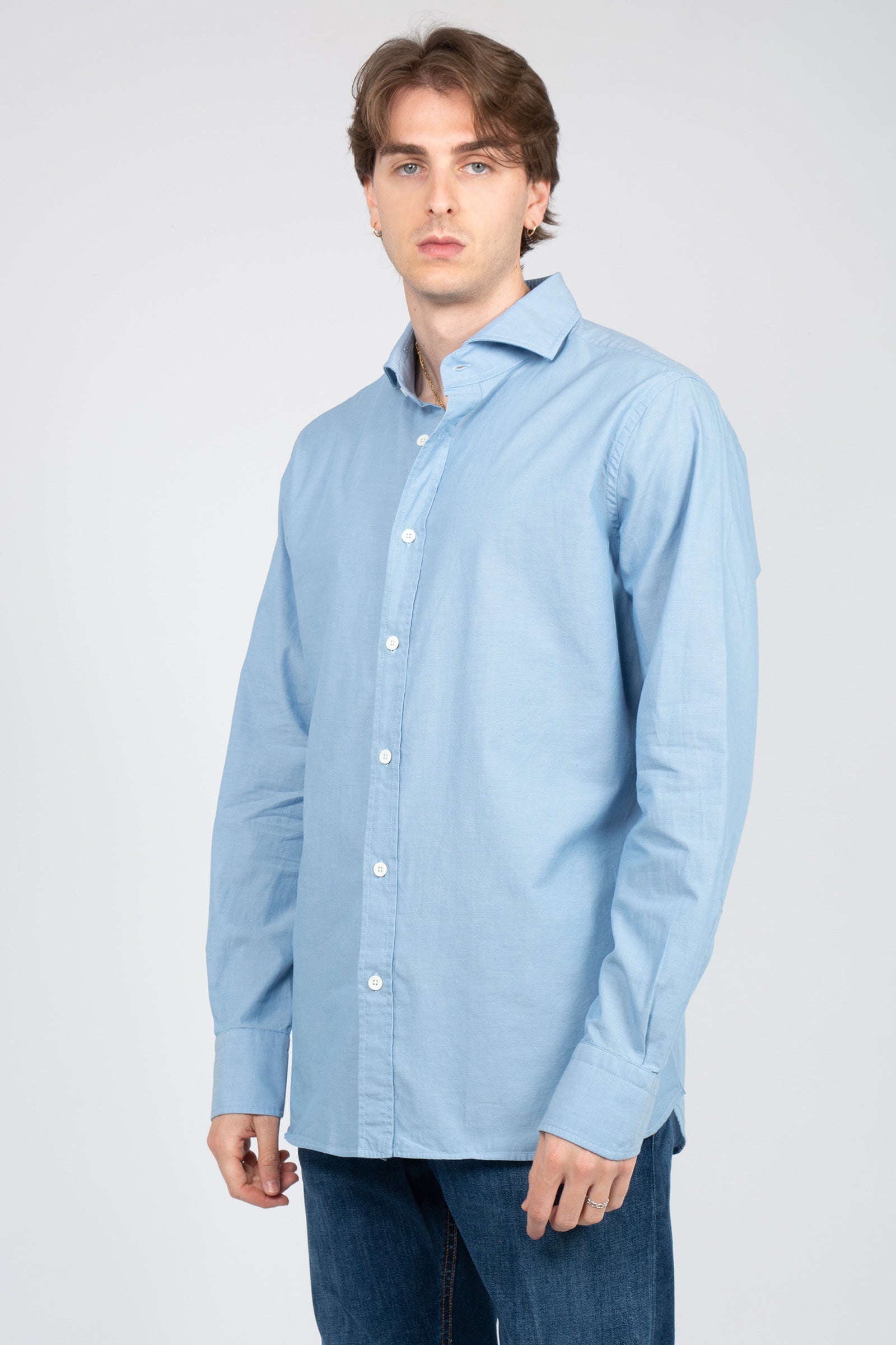 camicia in buell di cotone 34RBU27146801 03 BOLZONELLA1934 