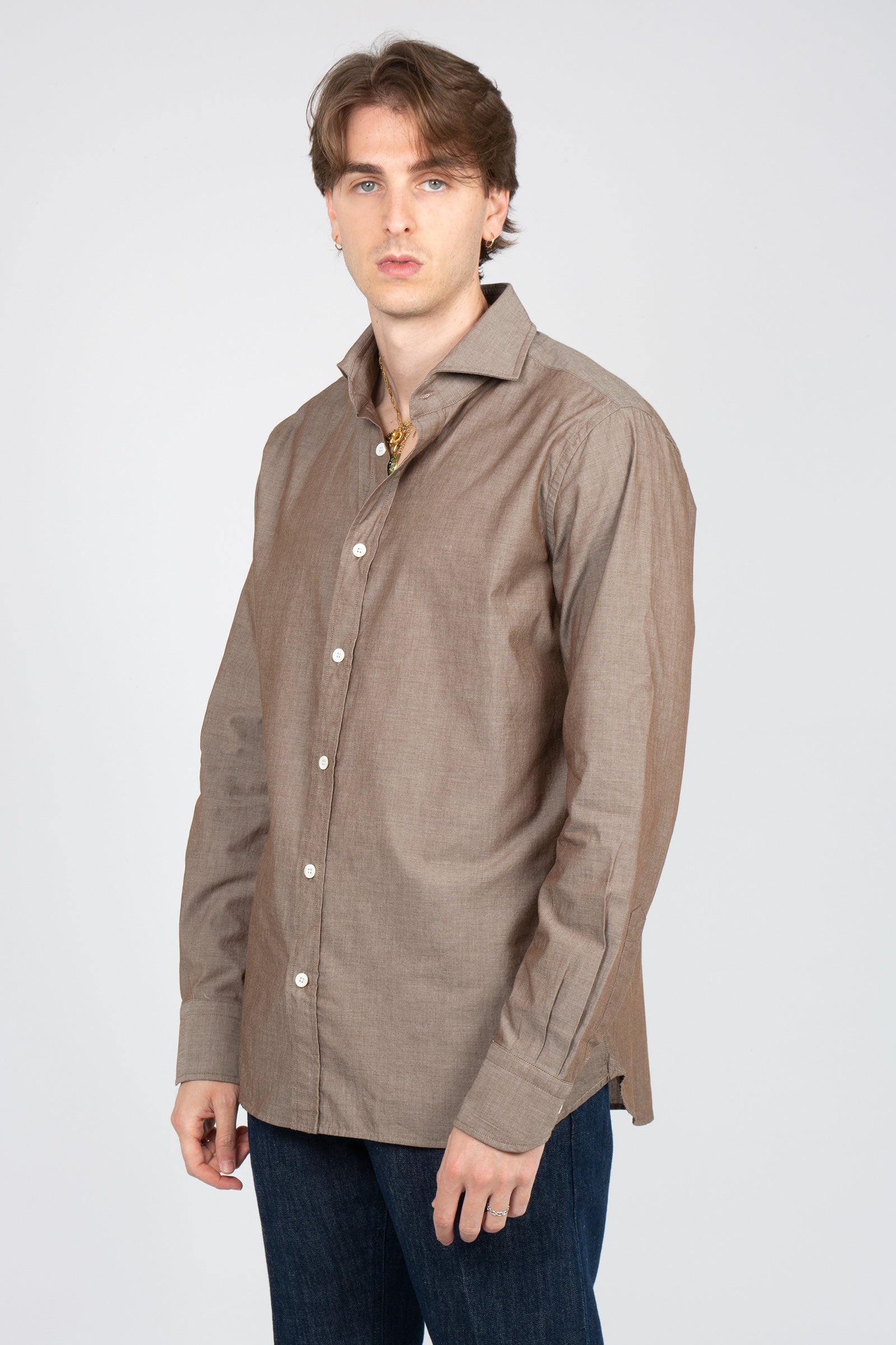 camicia in buell di cotone 34RBU27146801 04 BOLZONELLA1934 