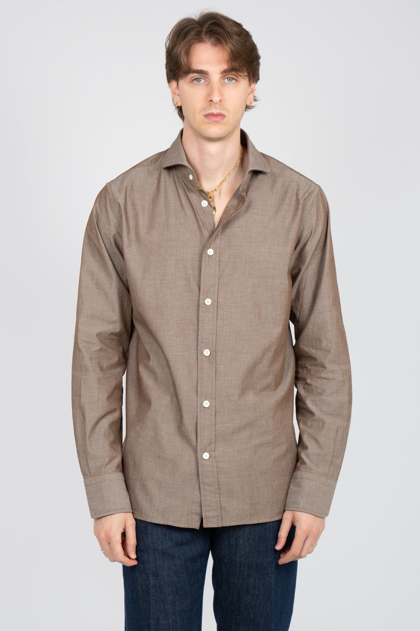 camicia in buell di cotone 34RBU27146801 04 BOLZONELLA1934 