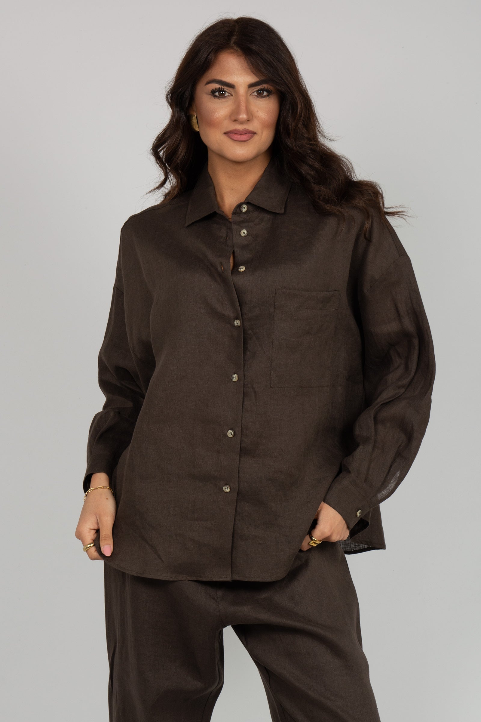 camicia in lino 5012R003101N 32 DIANA GALLESI 
