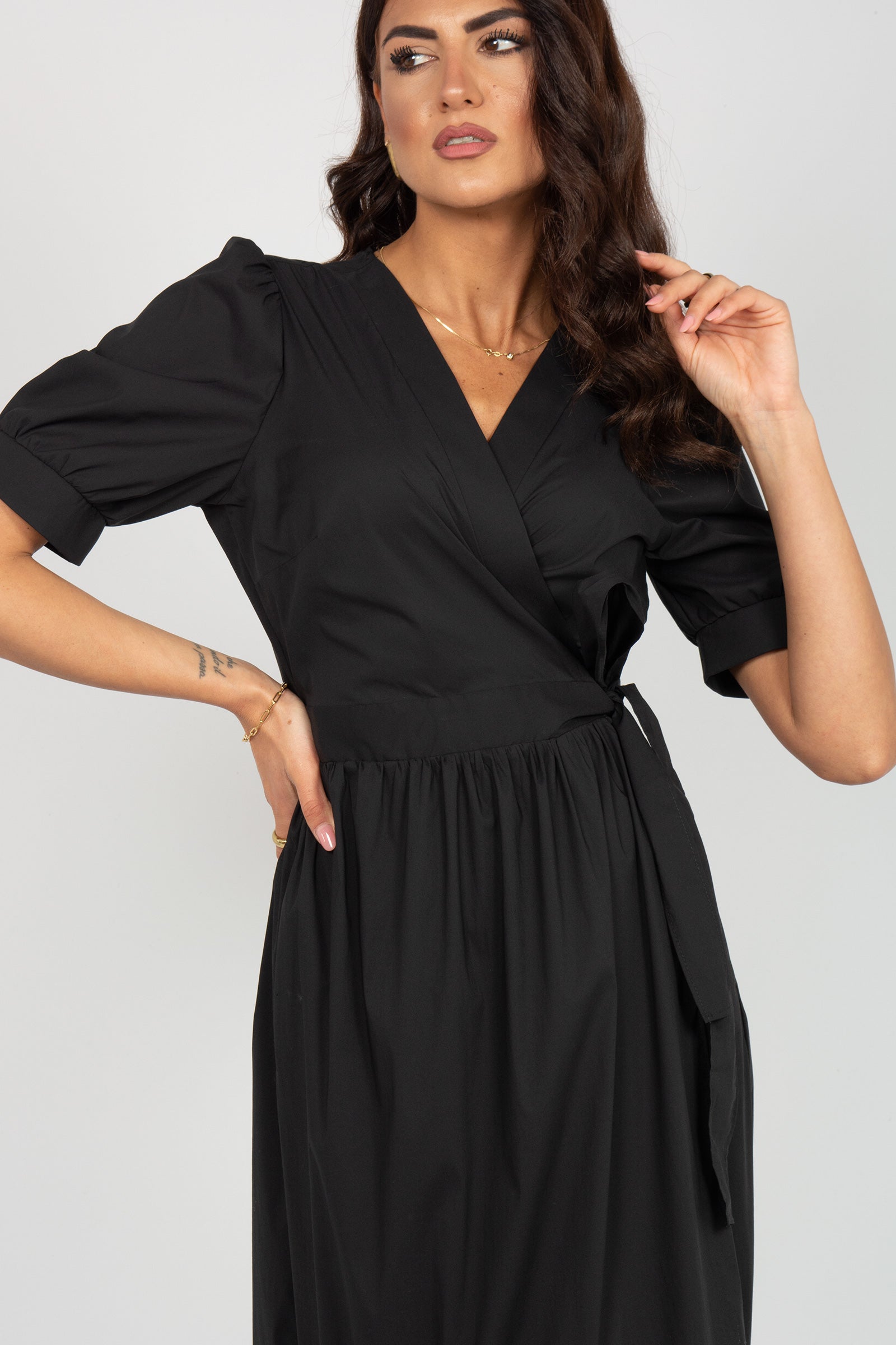 abito incrocio in misto cotone 7709R105018N 33 DIANA GALLESI 