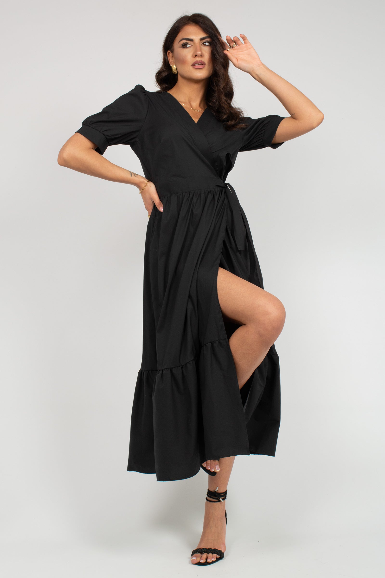 abito incrocio in misto cotone 7709R105018N 33 DIANA GALLESI 