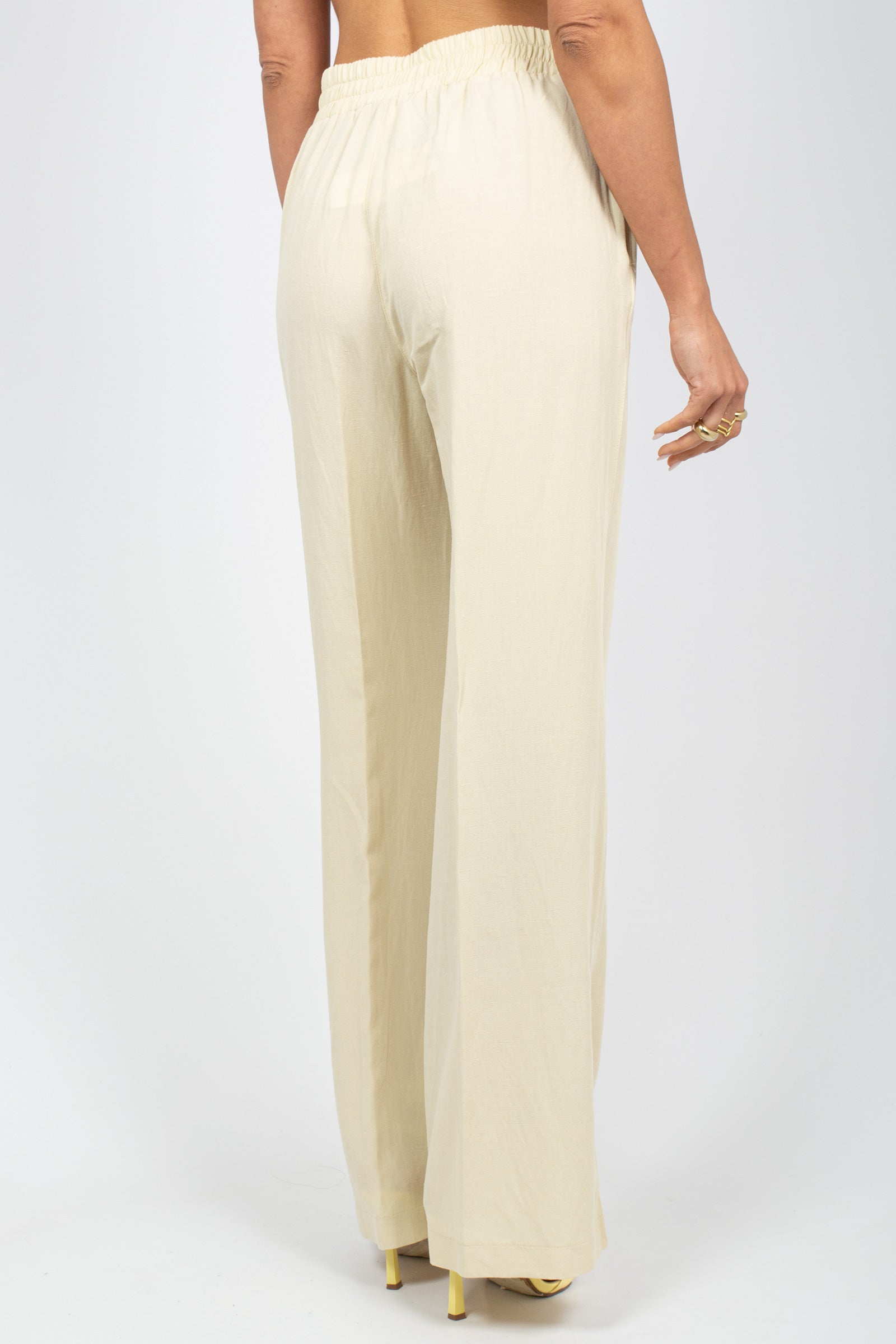 pantalone in misto viscosa e lino P004R008917N 02 DIANA GALLESI 