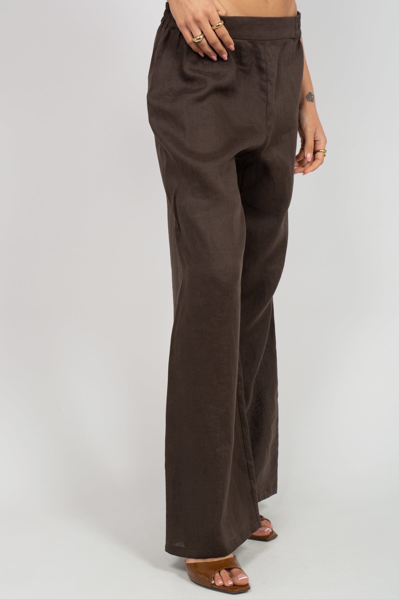 pantalone in lino P017R008955N 32 DIANA GALLESI 