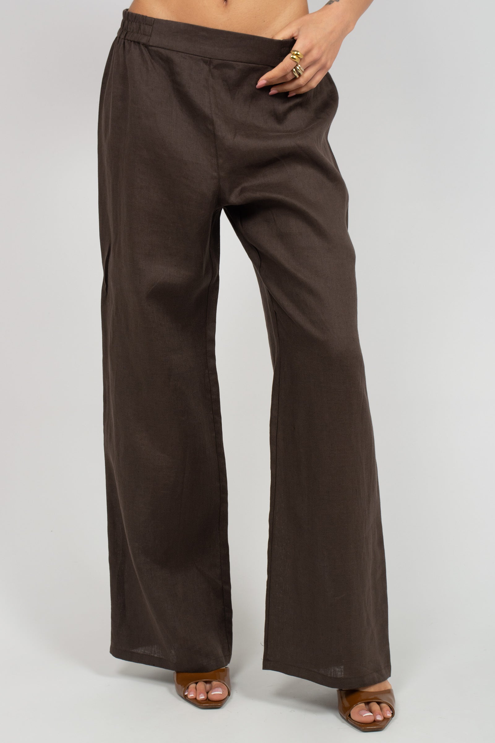 pantalone in lino P017R008955N 32 DIANA GALLESI 