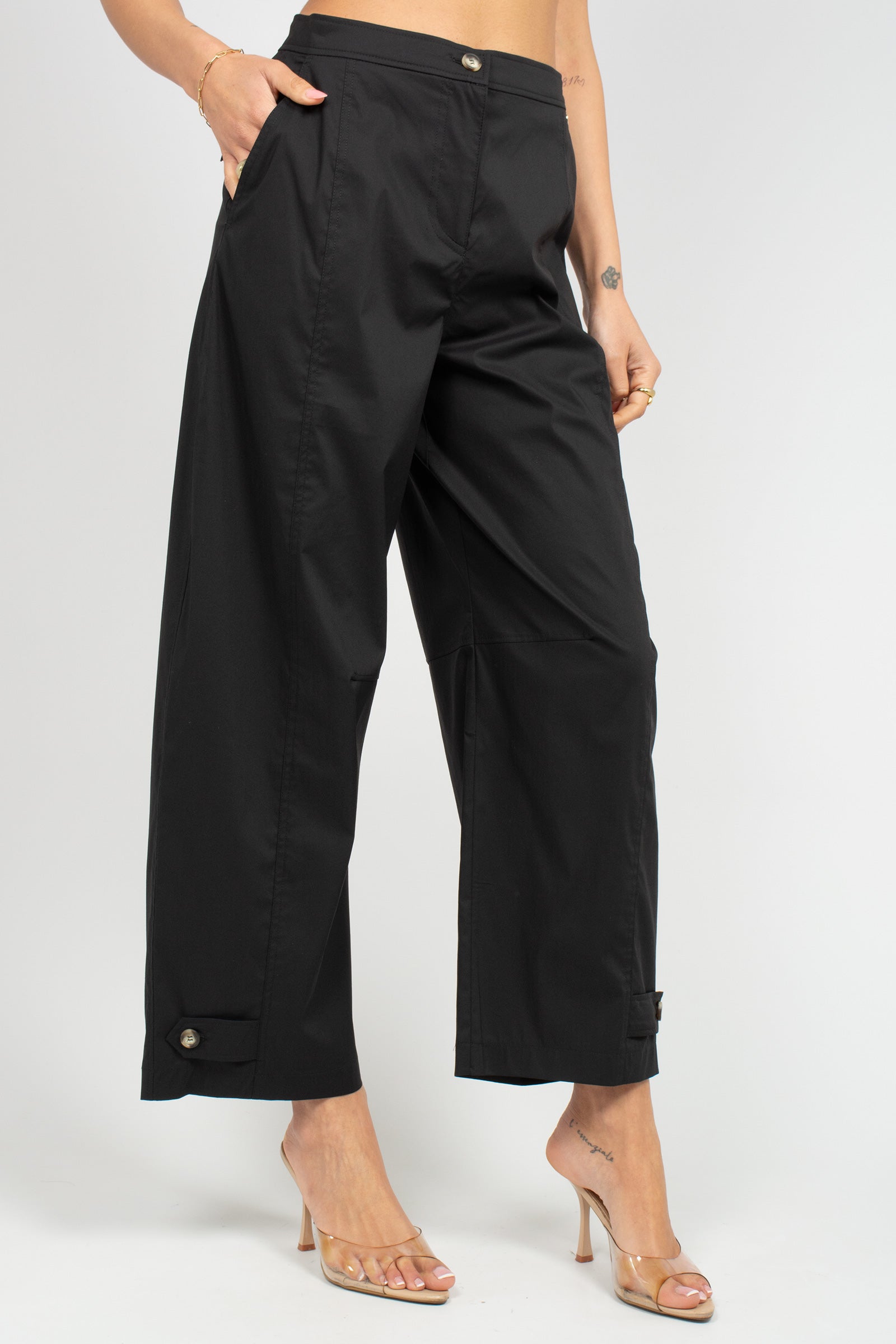 pantalone in popeline di cotone P091R008742N 33 DIANA GALLESI 