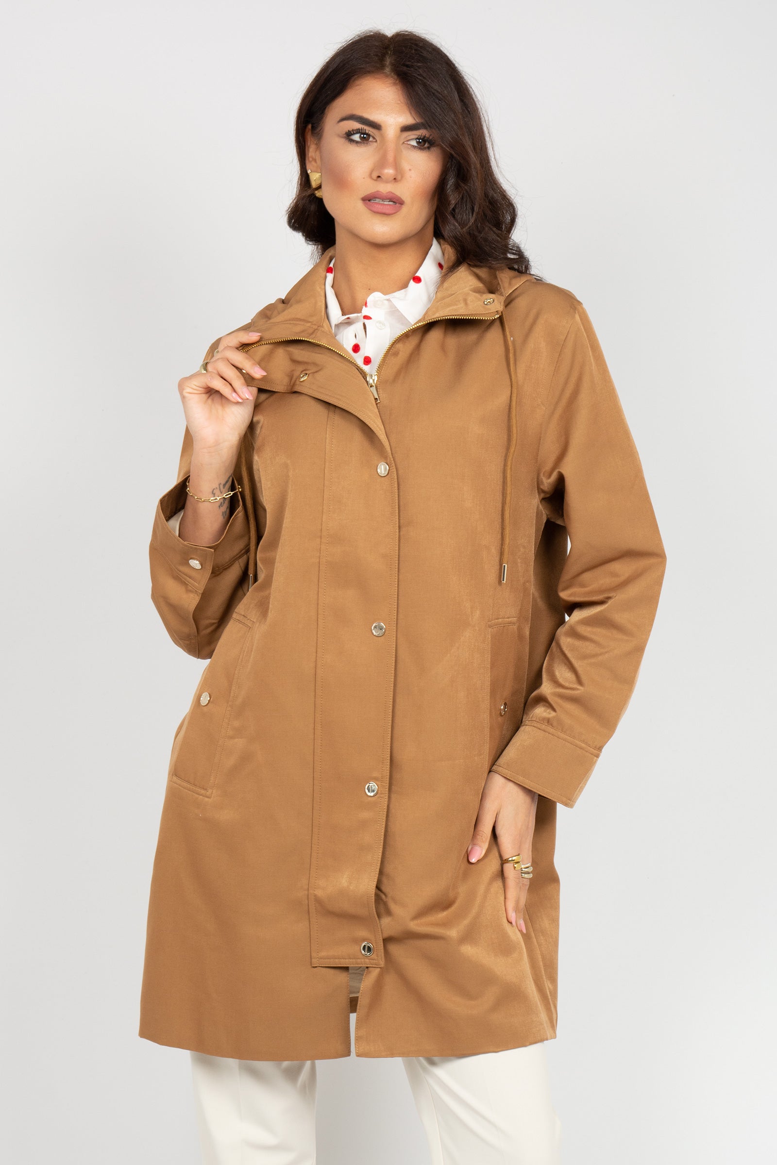 giacca impermeabile in misto cotone R700R002363N 12 DIANA GALLESI 