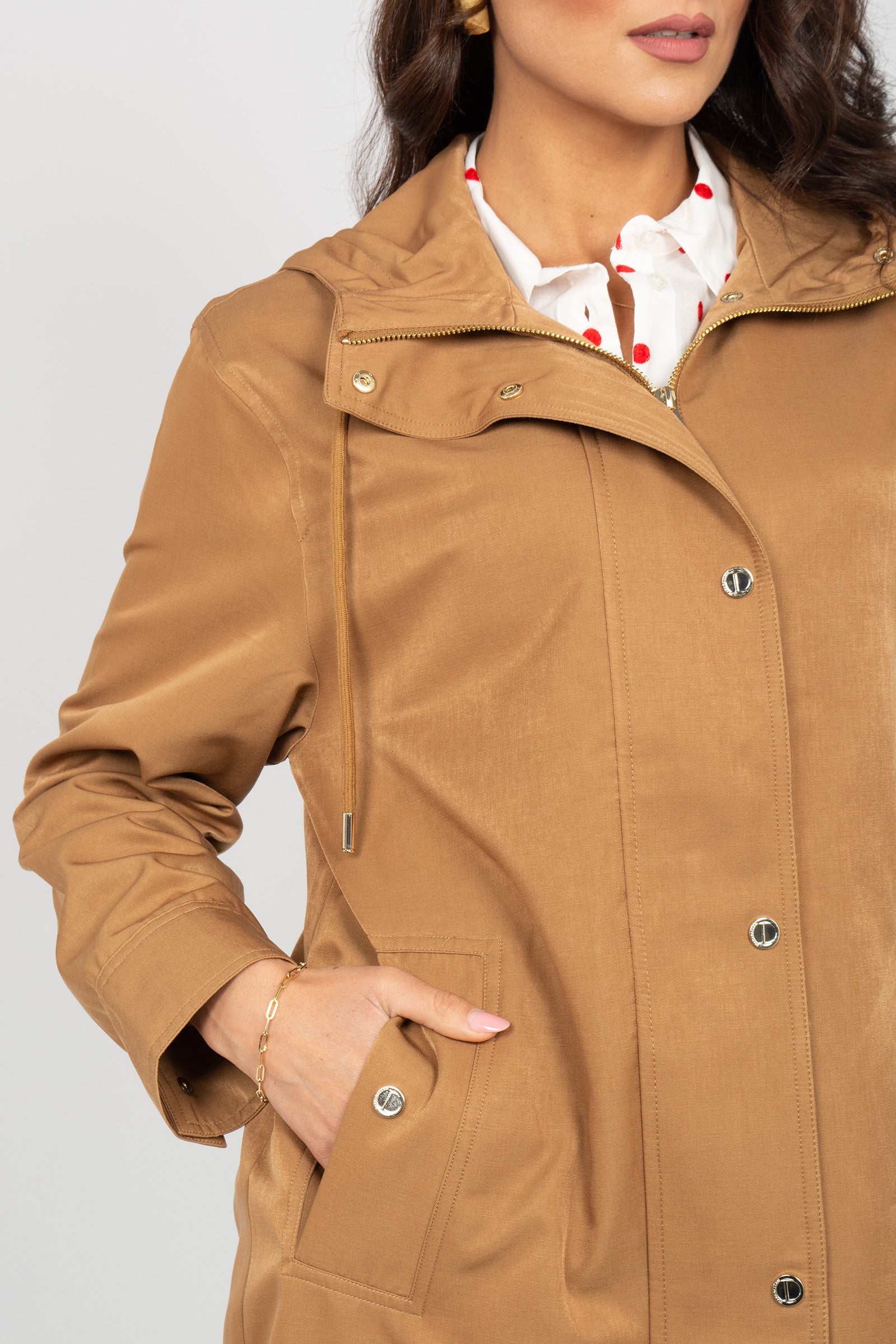 giacca impermeabile in misto cotone R700R002363N 12 DIANA GALLESI 