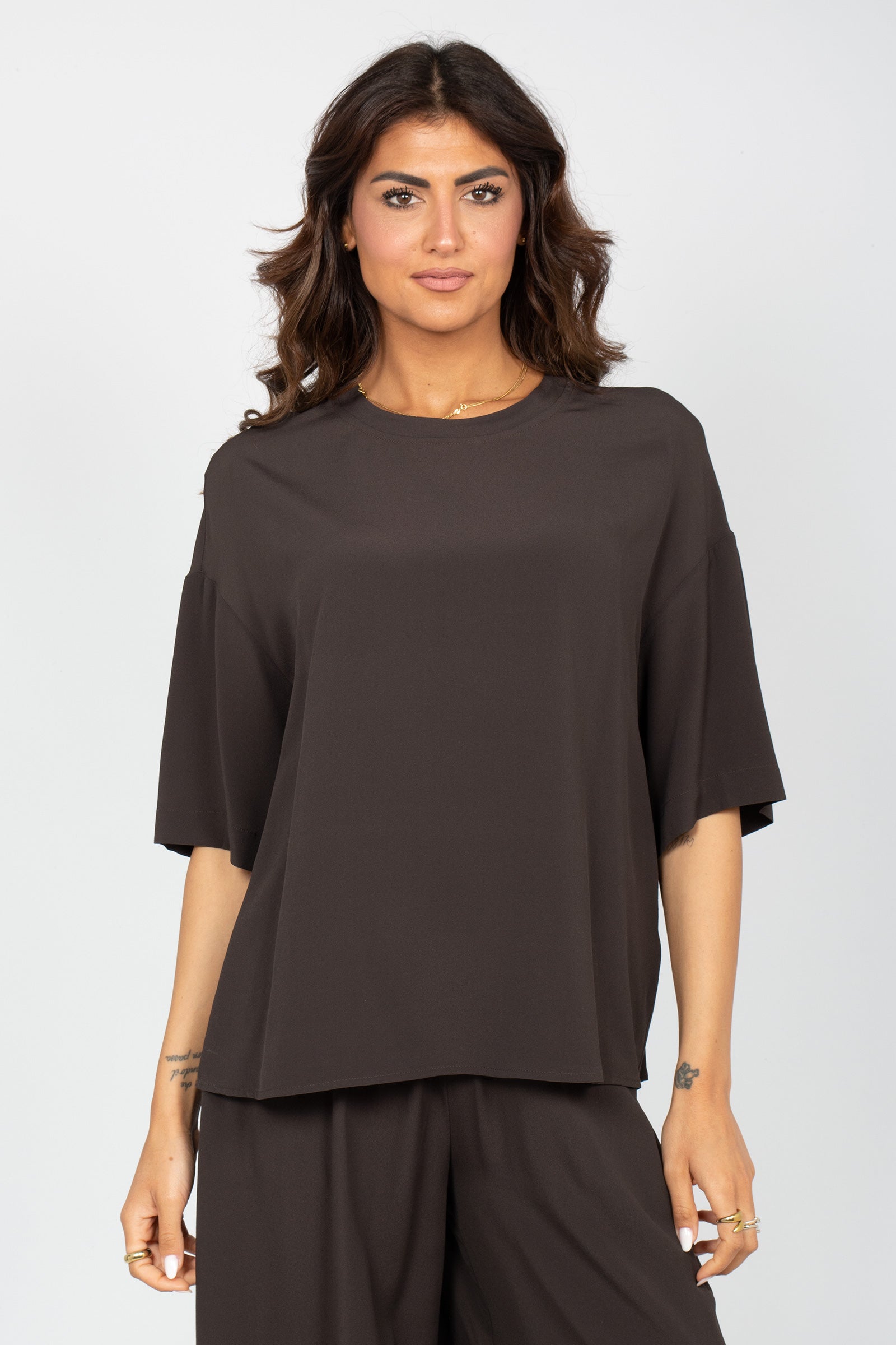 blusa in misto seta ATRIUMDD11 850 DOUUOD 