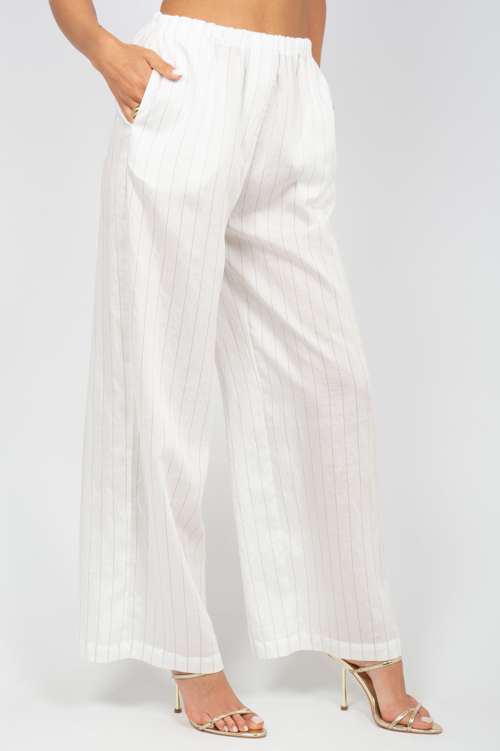 pantalone in tessuto gessato CHIANTIDD06 010 DOUUOD 