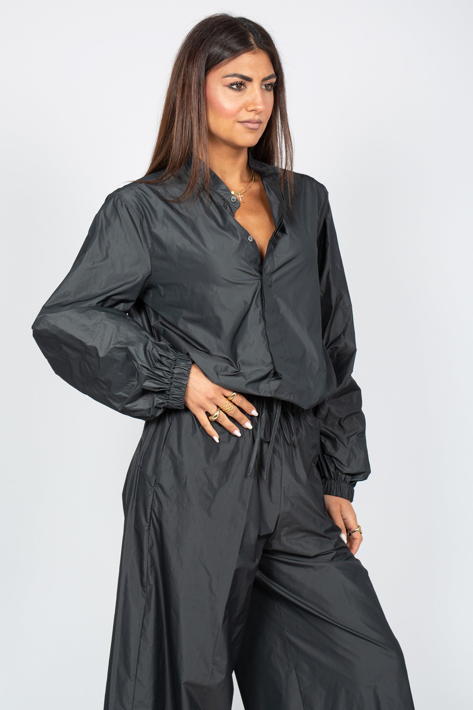camicia collo koreano in taffeta MOSCATODD13 954 DOUUOD 