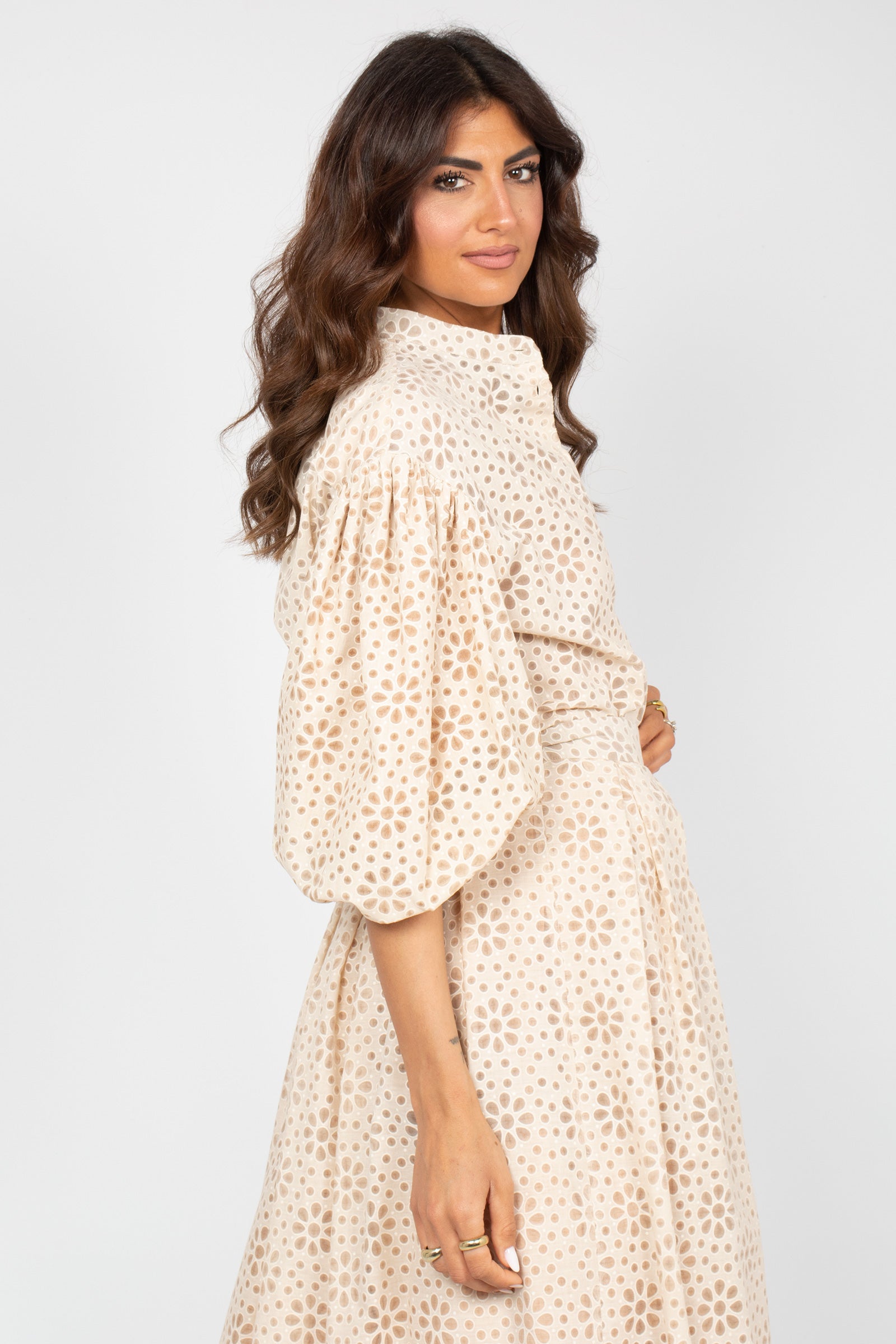 camicia collo koreano stampa sangallo PROSECCODD09 300 DOUUOD 