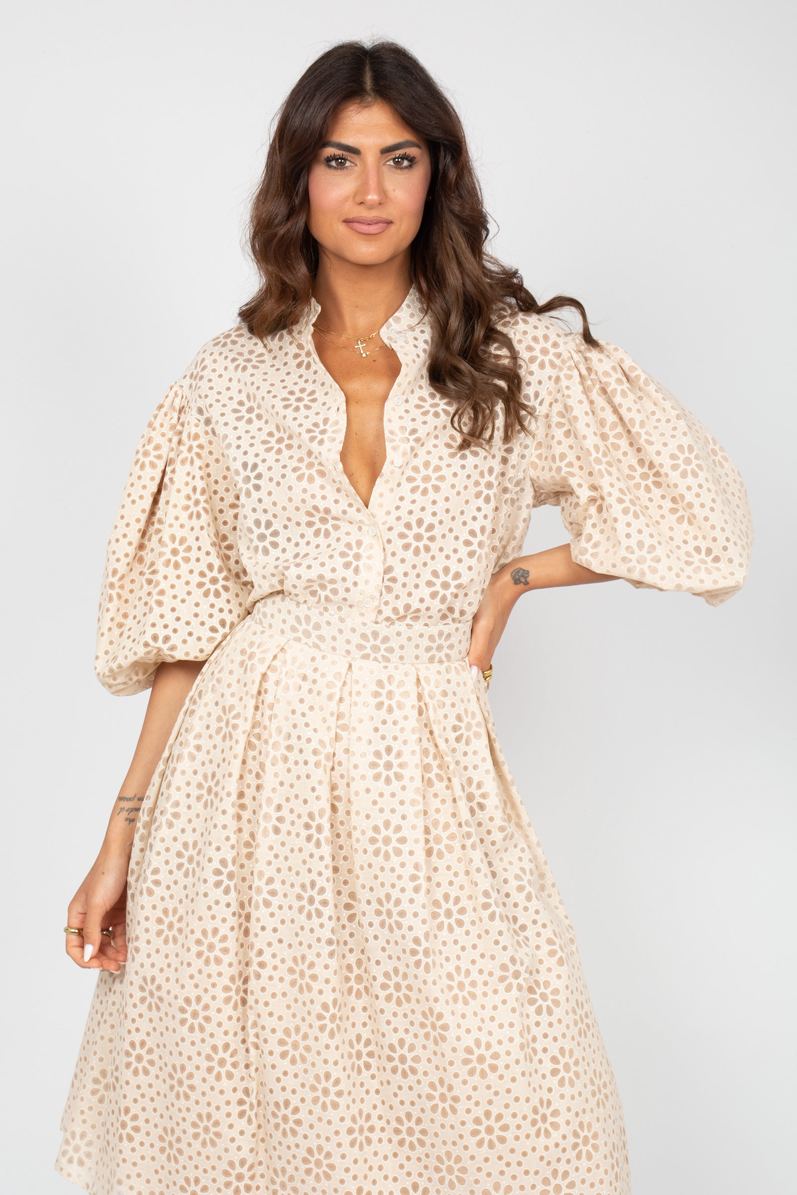 camicia collo koreano stampa sangallo PROSECCODD09 300 DOUUOD 