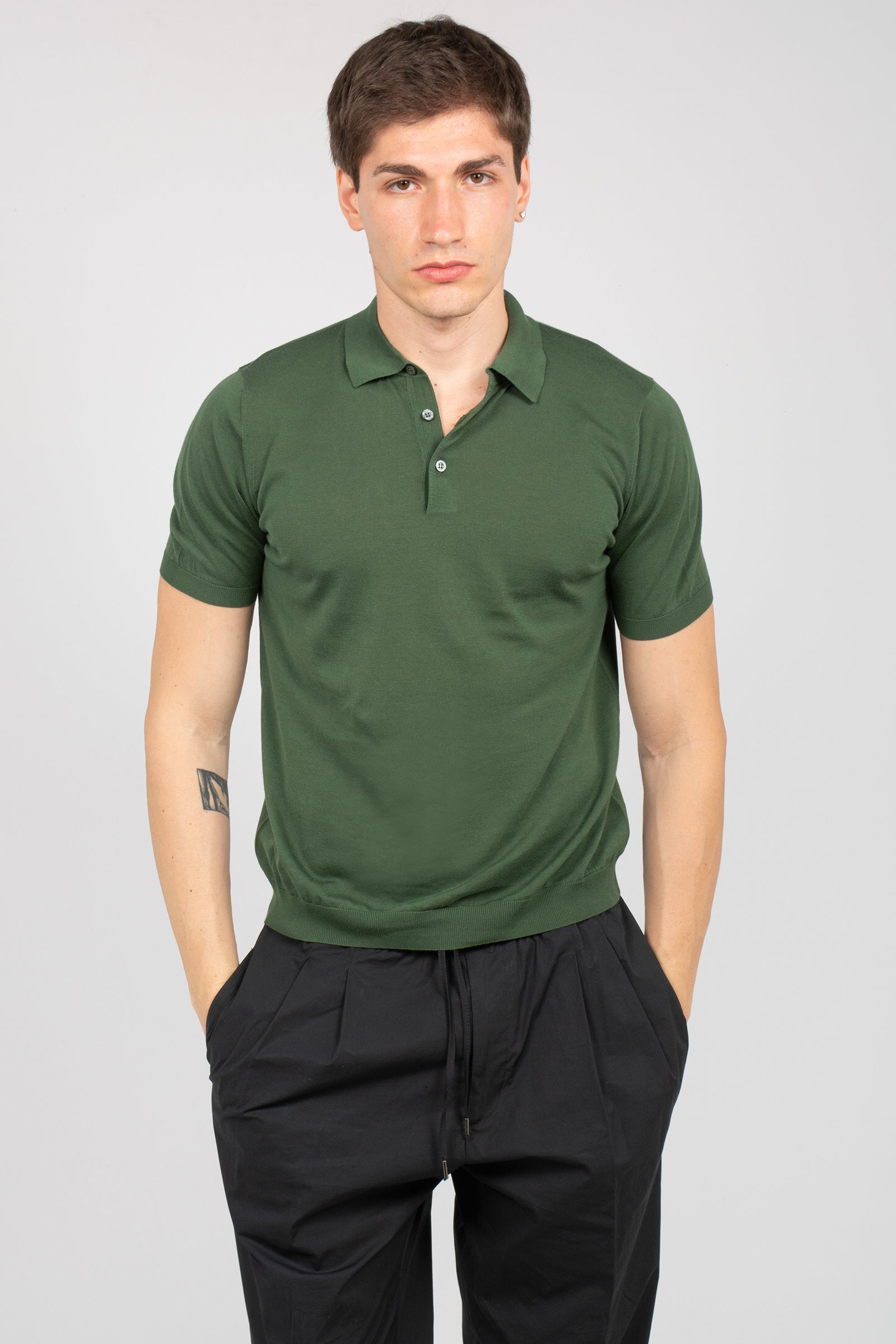polo in cotone rasato D0GN202 473 DRUMOHR 