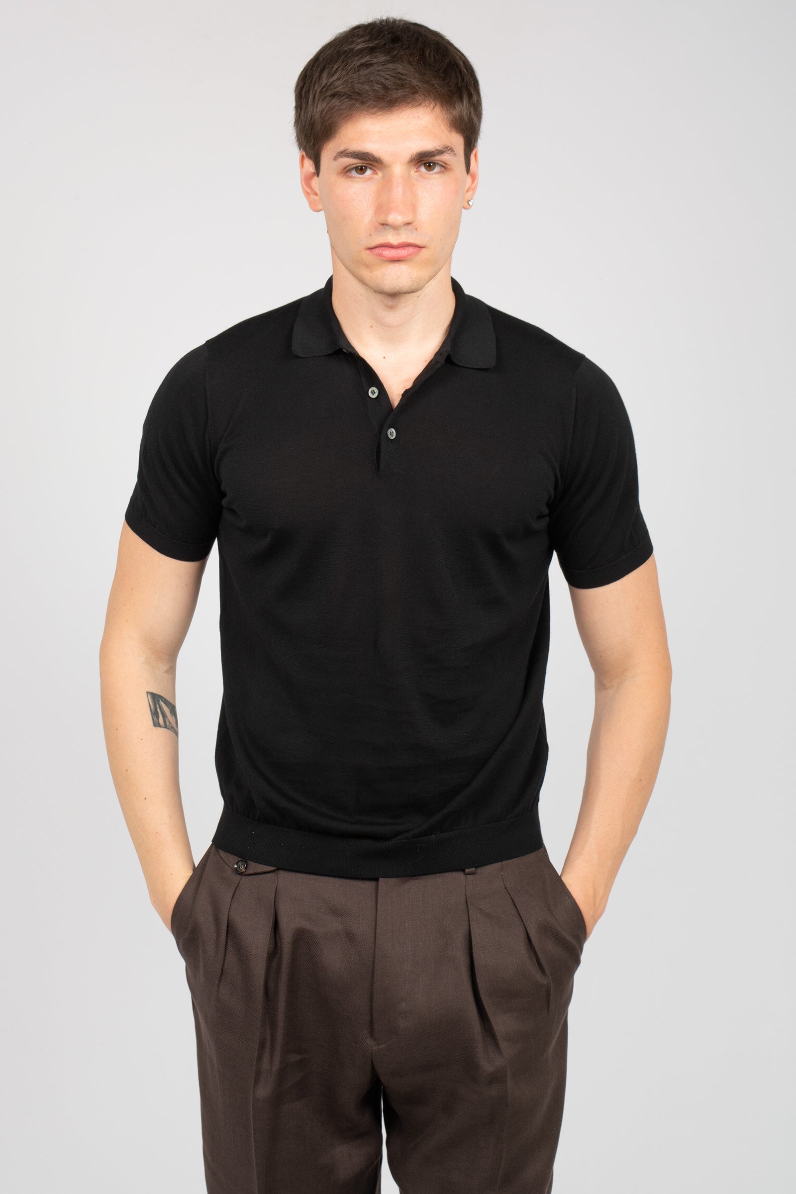 polo in cotone rasato D0GN202 690 DRUMOHR 