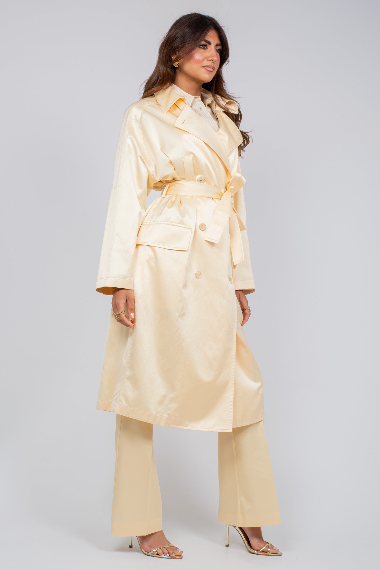 trench in misto cotone lucido LC318W05 500 DRUMOHR 