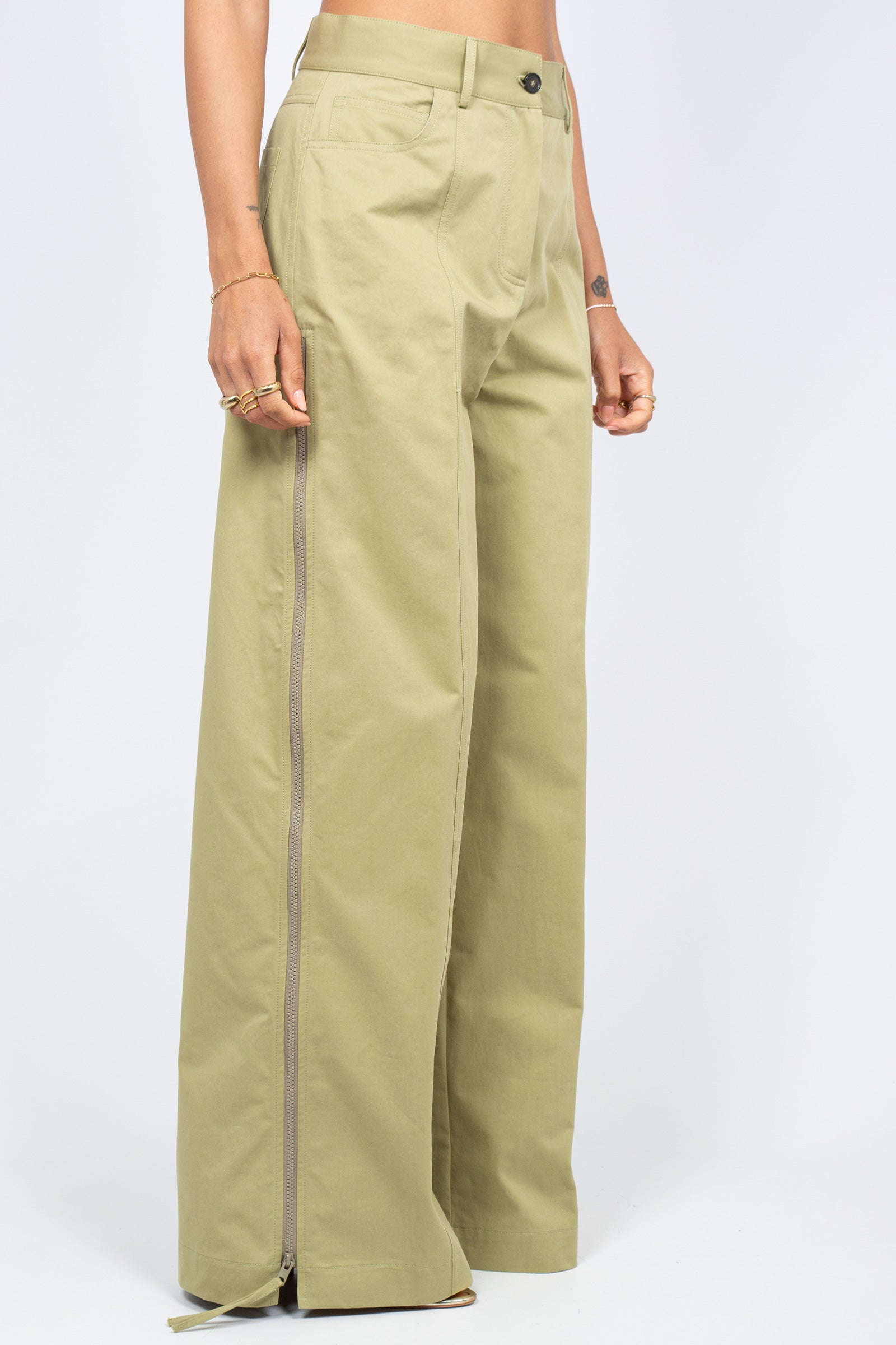 pantalone con zip laterale 'steff' P6SG04 T15 ERIKA CAVALLINI 
