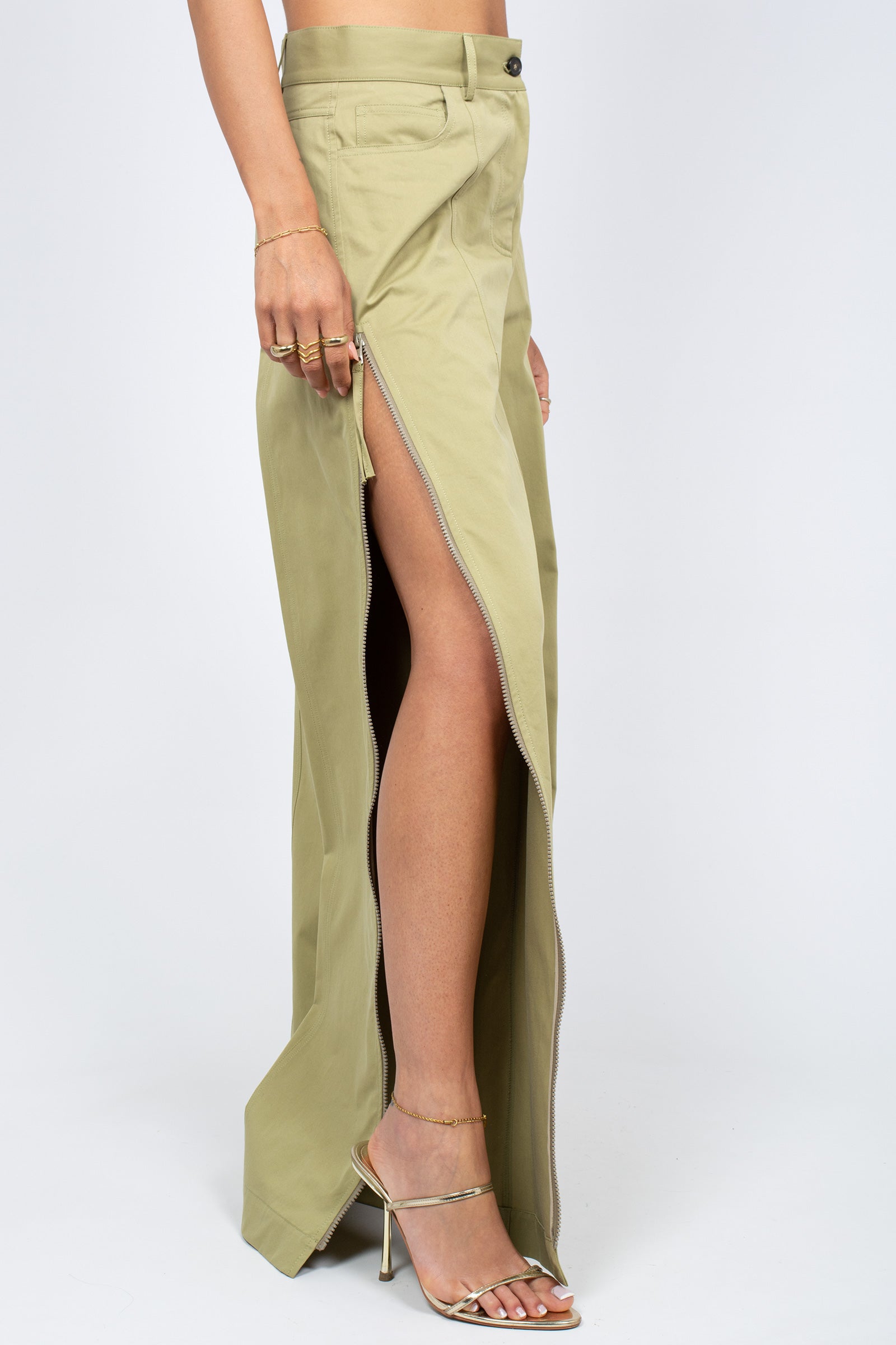 pantalone con zip laterale 'steff' P6SG04 T15 ERIKA CAVALLINI 