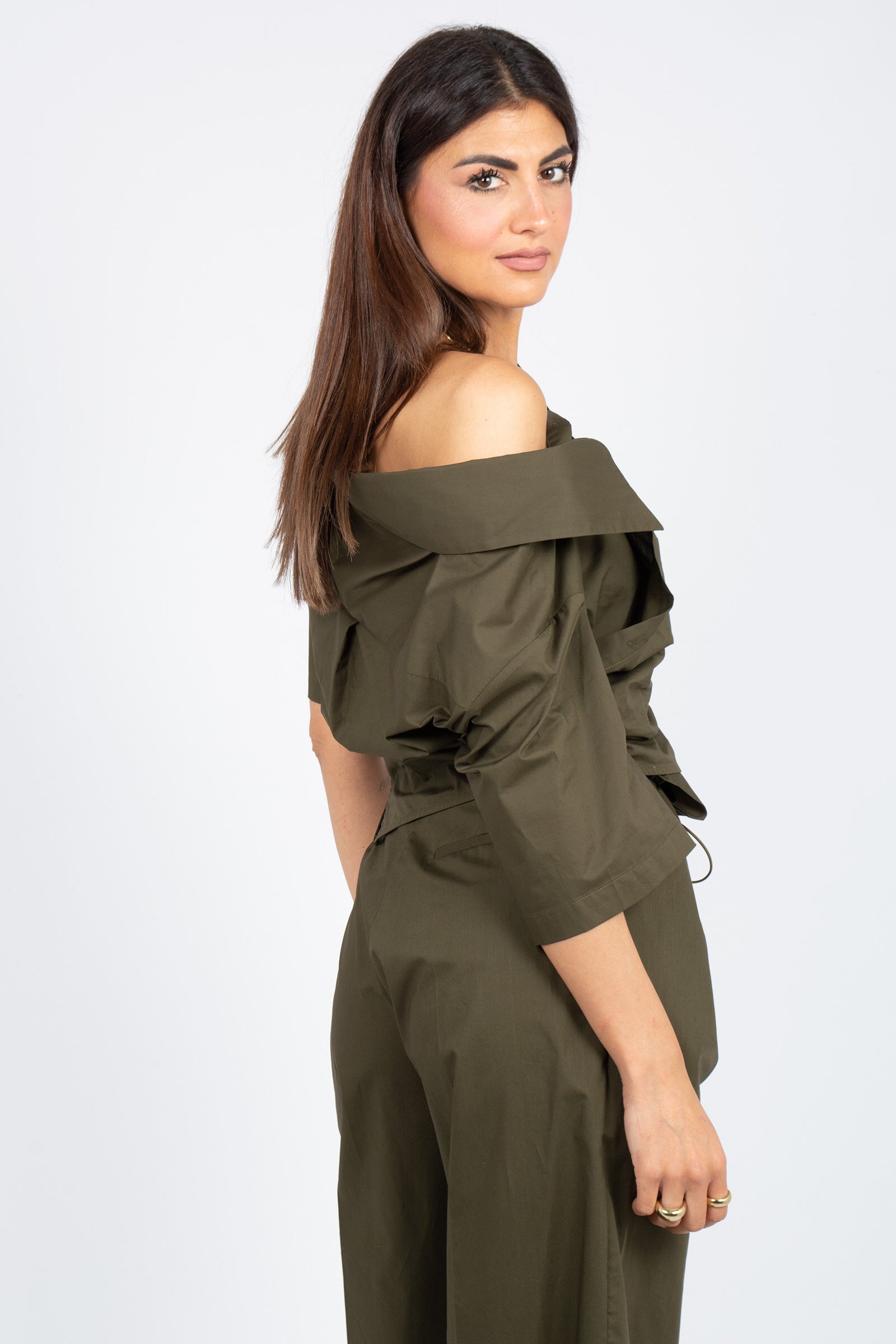 camicia in popeline di cotone 'selma' P6SJ07 S92 ERIKA CAVALLINI 