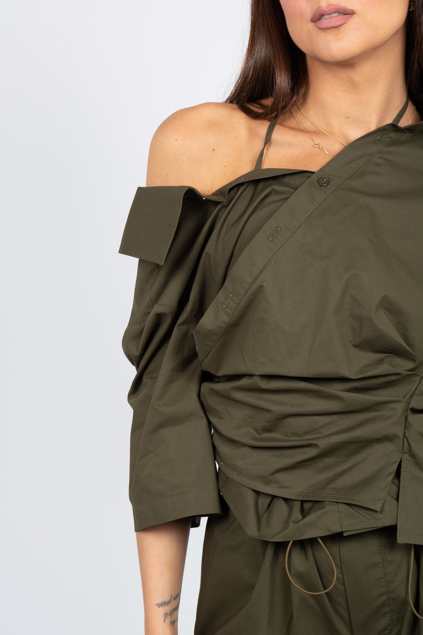 camicia in popeline di cotone 'selma' P6SJ07 S92 ERIKA CAVALLINI 