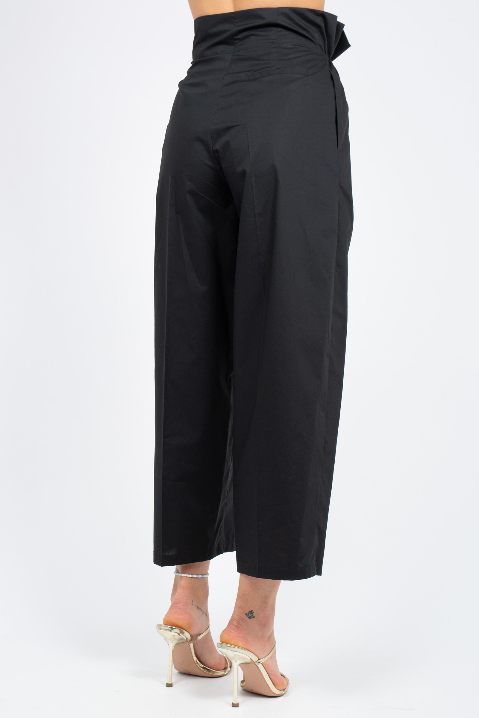 pantalone in cotone con coulisse 'shirley' P6SJ09 Y69 ERIKA CAVALLINI 