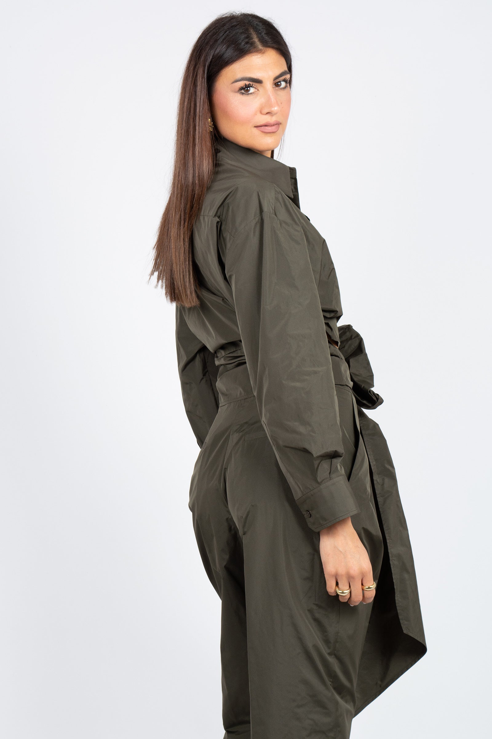 camicia in taffeta con fusciacca 'greta' P6SP03 S92 ERIKA CAVALLINI 