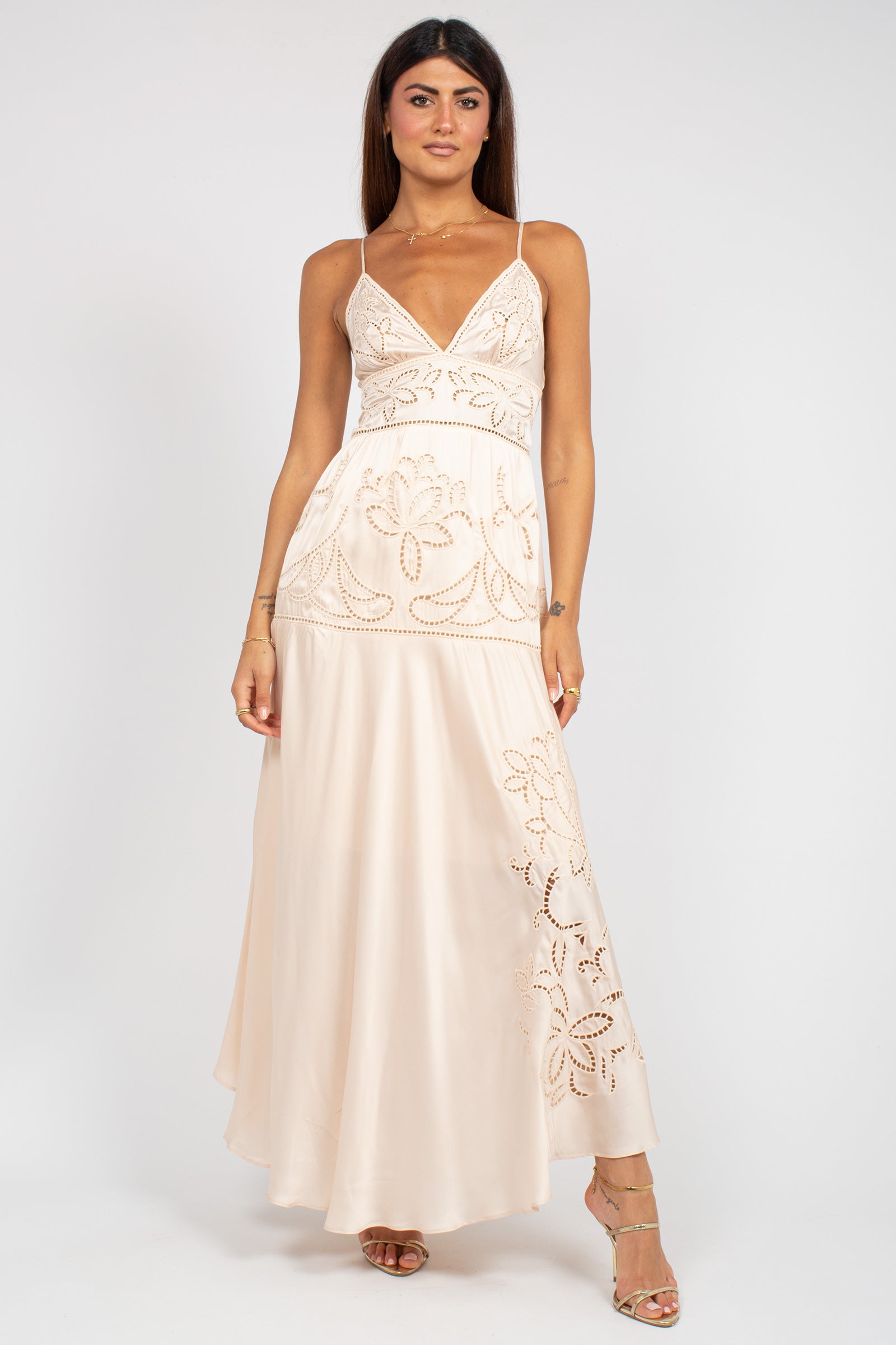 abito in viscosa e macrame D48EQ036EL1 00414 ERMANNO - ERMANNO SCERVINO 