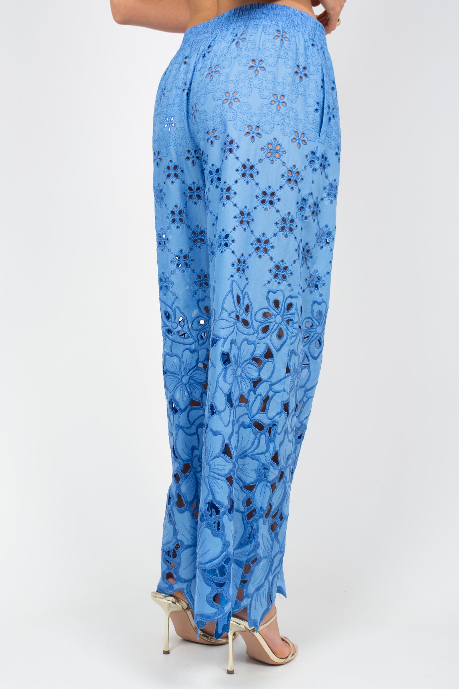 pantalone in cotone macrame D484P603QYD 74037 ERMANNO SCERVINO LIFE 