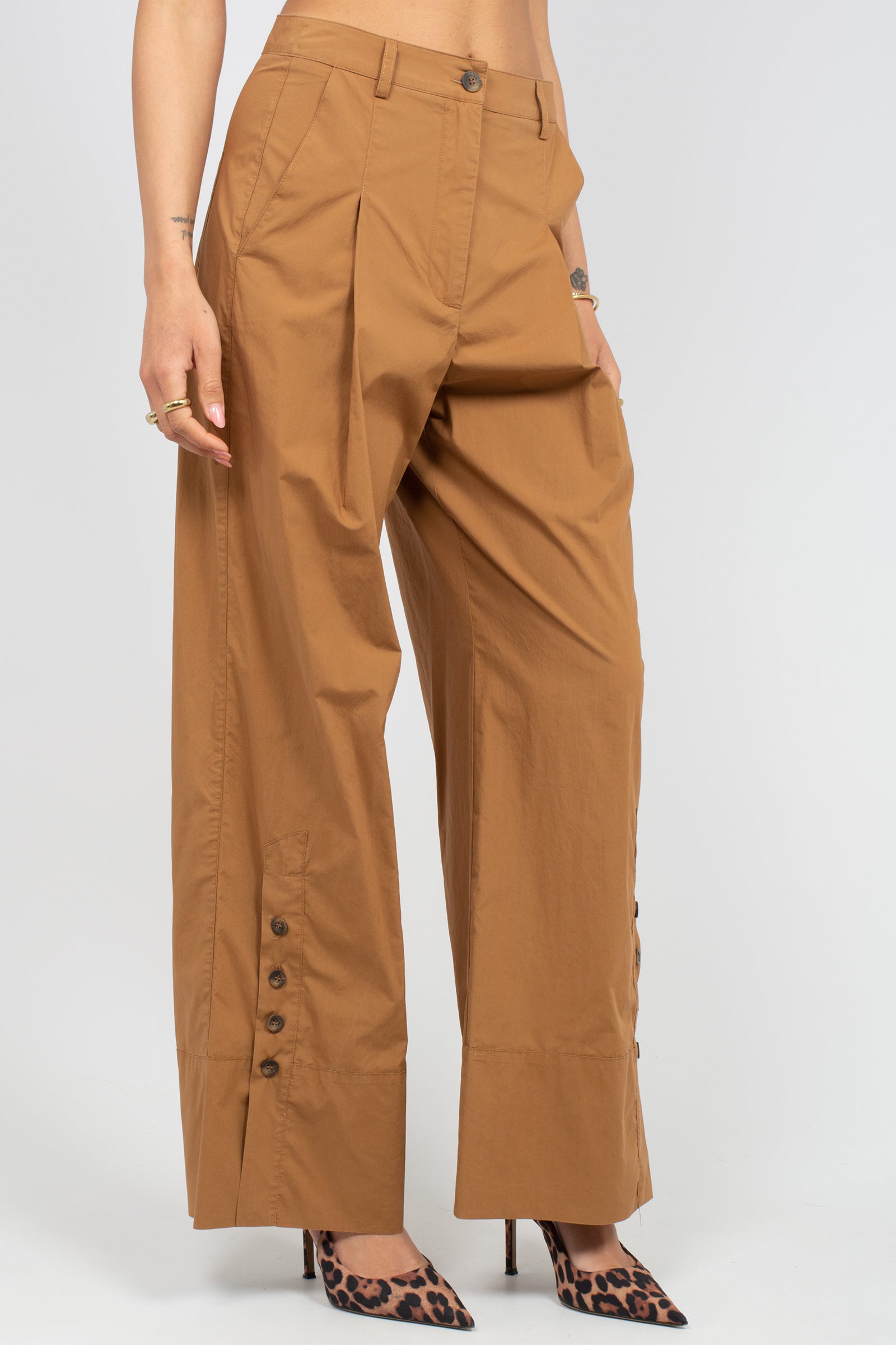 pantalone ampio in cotone VELUR307 1352 HANAMI D'OR 