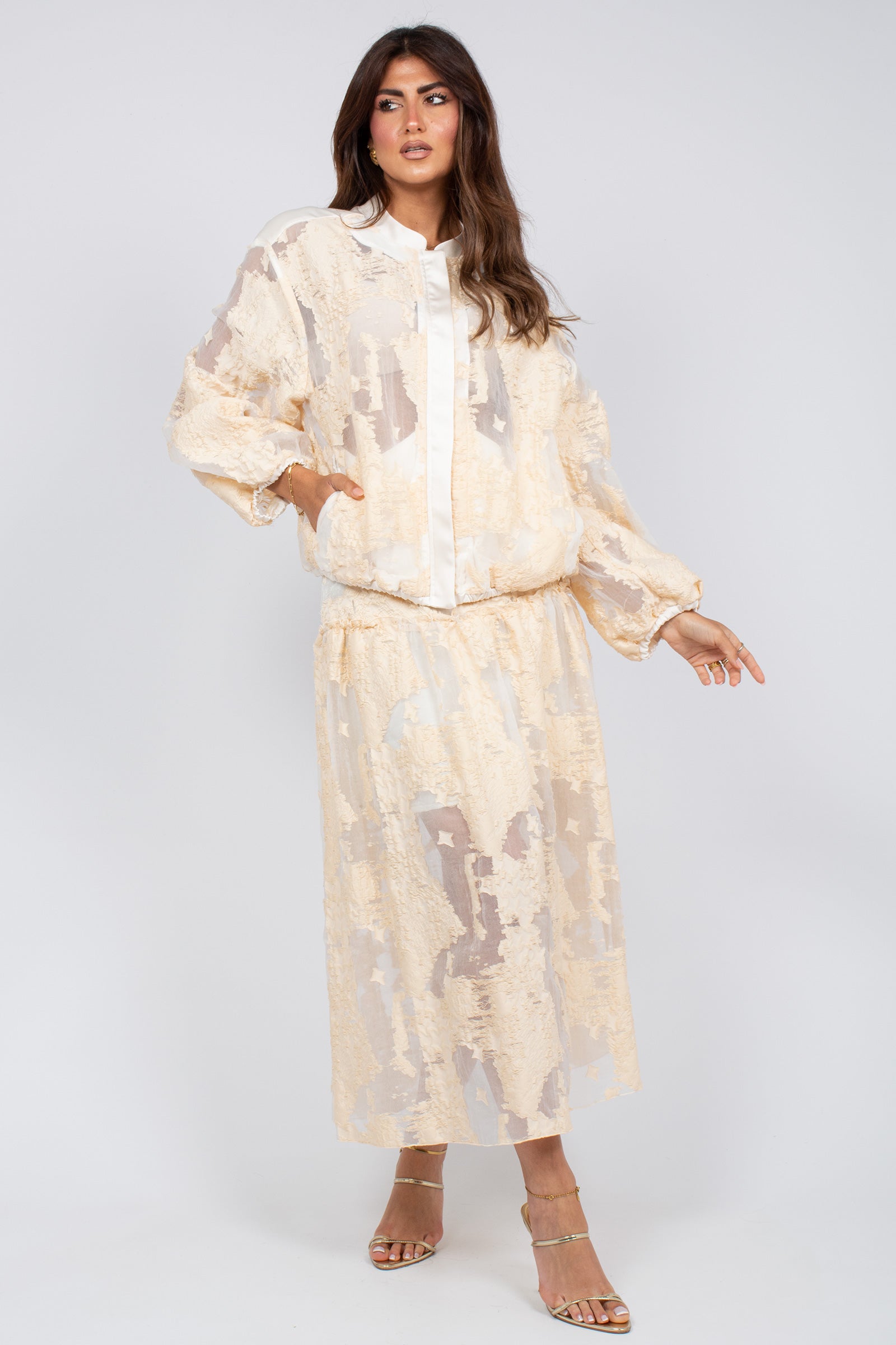 gonna longuette in jacquard VINNY388 1390 HANAMI D'OR 