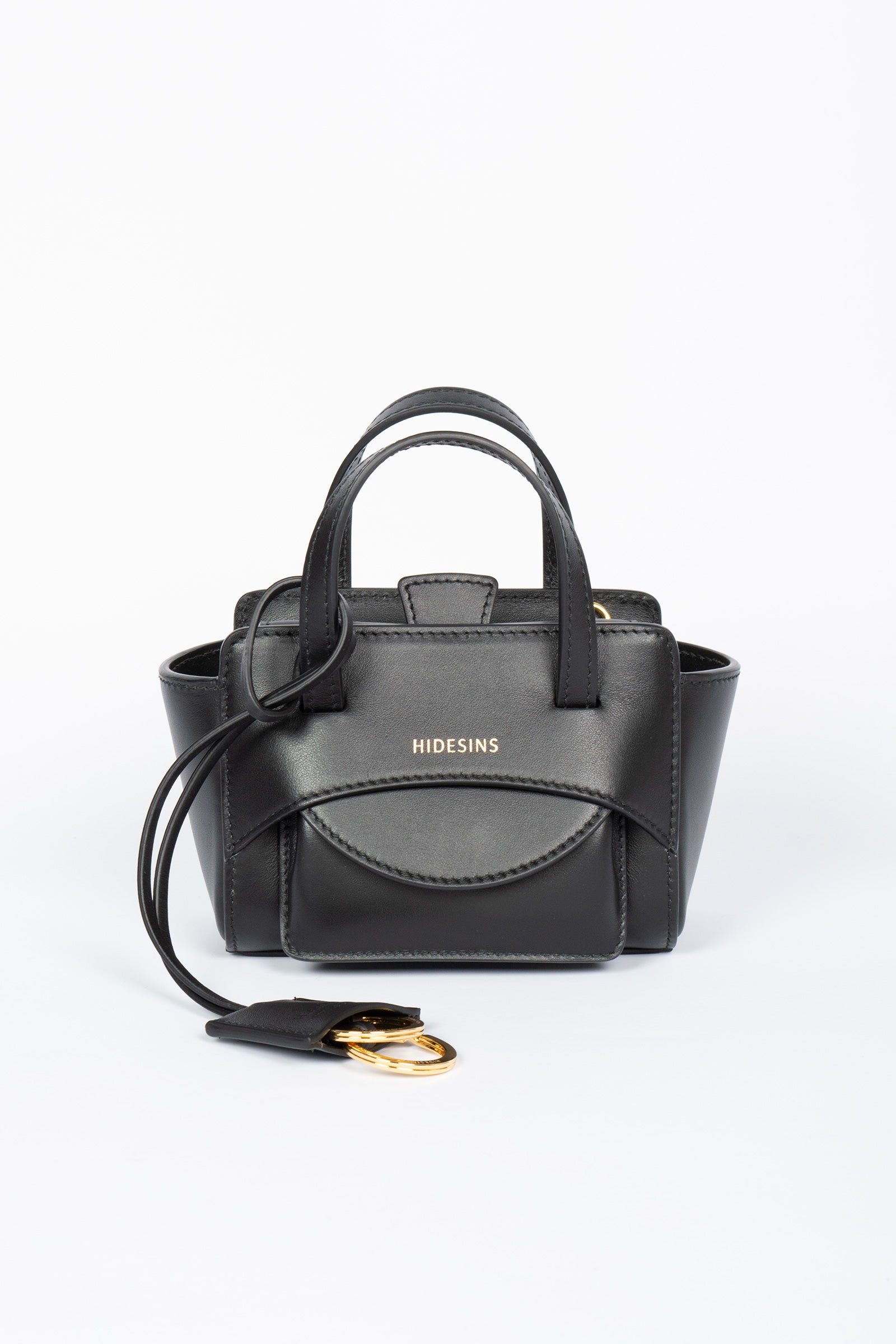 shoulder bag 'flap xs' in pelle FL14XSPREMIERE BLACK HIDESINS 